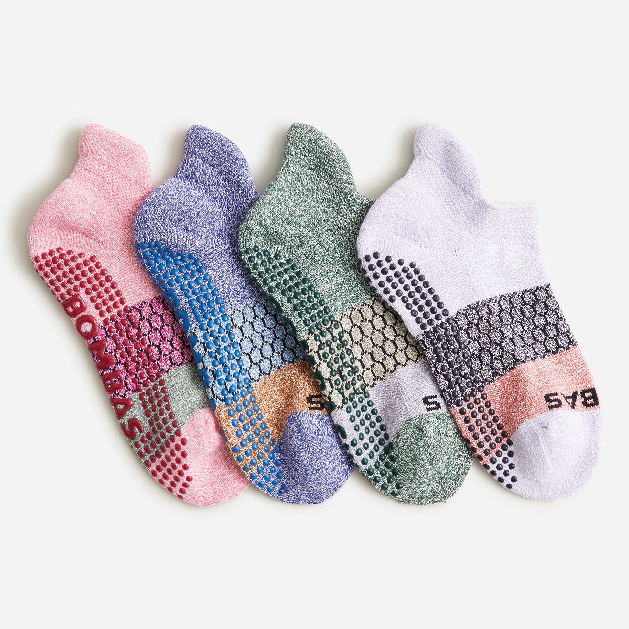 Bombas kids' triblock gripper socks four-pack