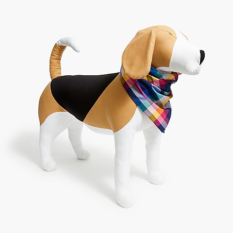  Mixed-plaid dog bandana