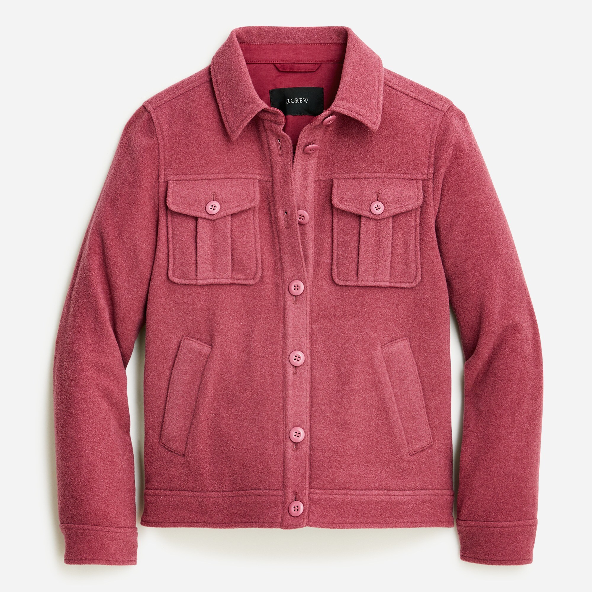 Shirt-jacket in stretch wool blend