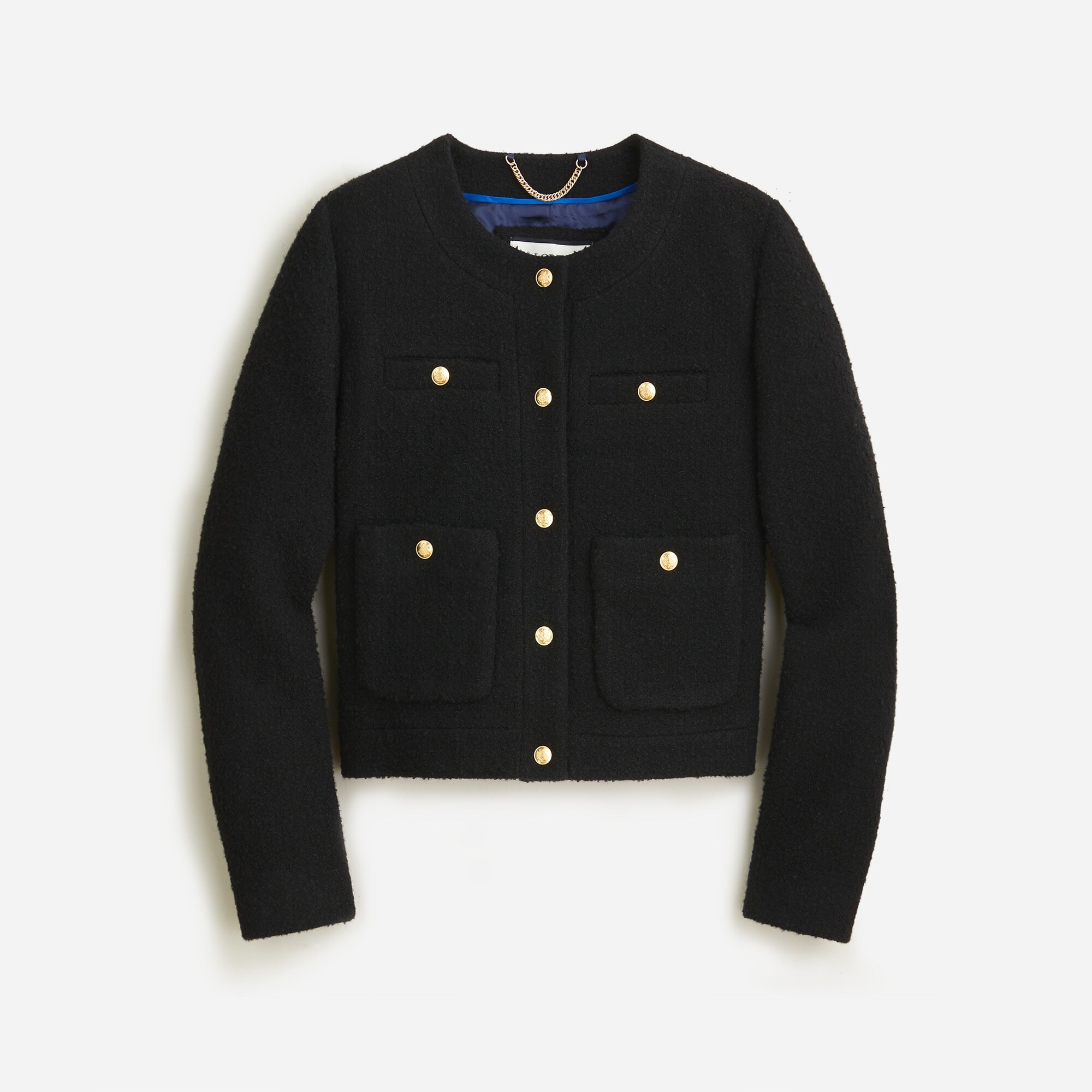  Collection cropped lady jacket in Italian wool-blend bouclé