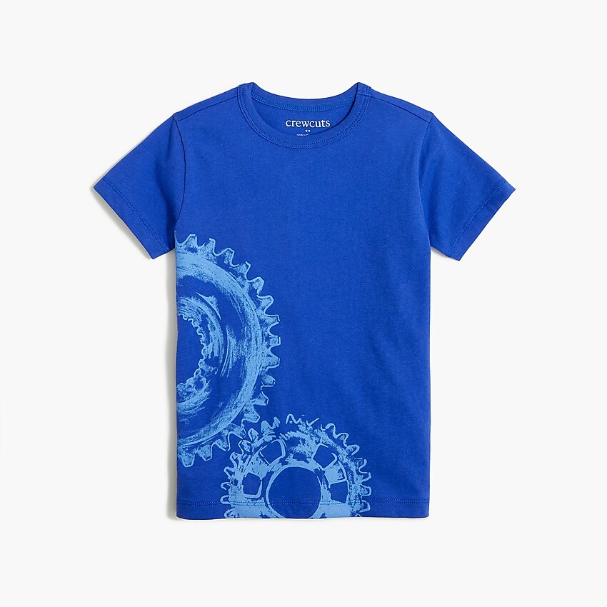 factory: boys' gears graphic tee for boys, right side, view zoomed