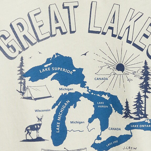 Boys' "Great Lakes" graphic tee STONE boys' "great lakes" graphic tee for boys