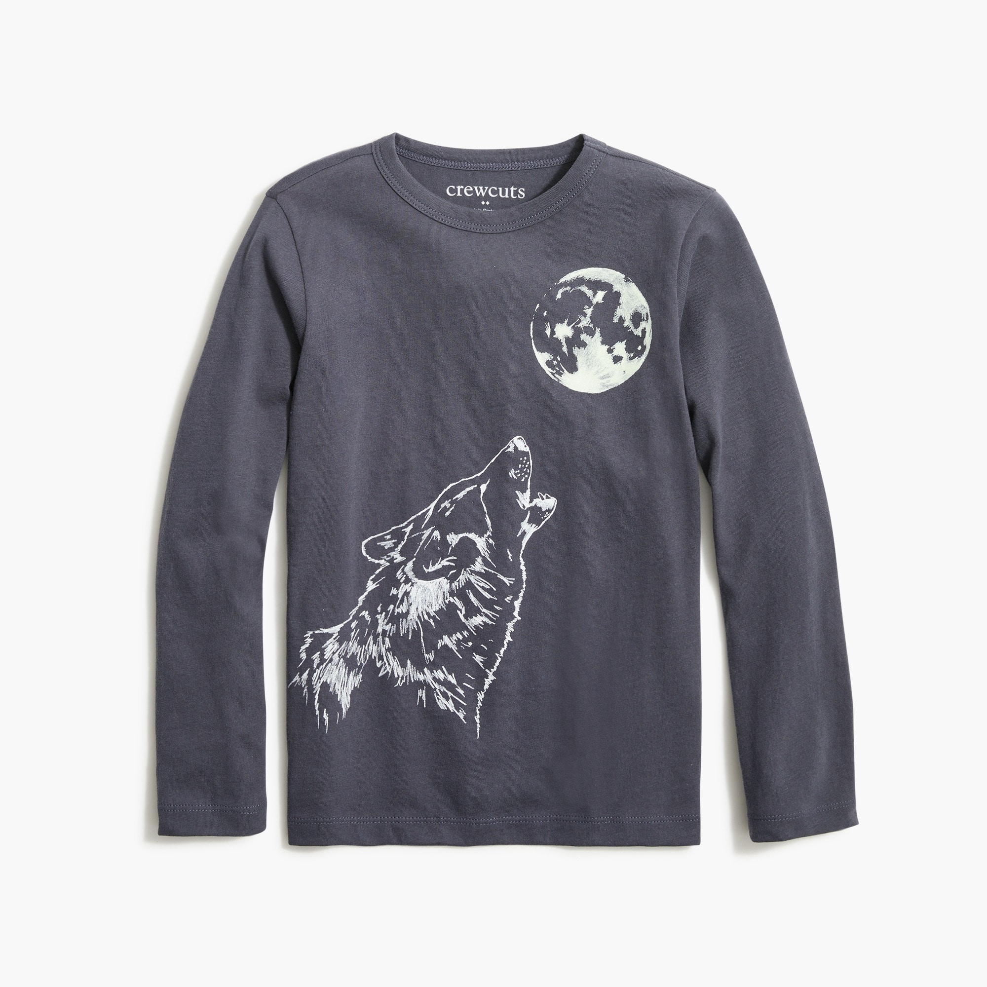 Boys' glow-in-the-dark wolf graphic tee