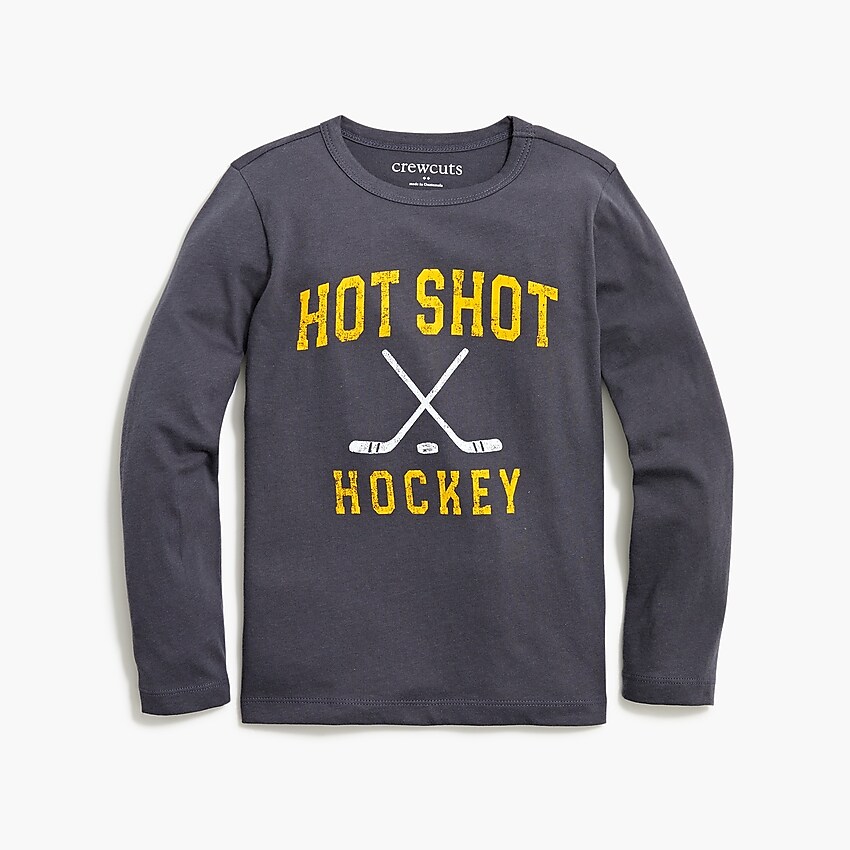 factory: boys' hockey graphic tee for boys, right side, view zoomed