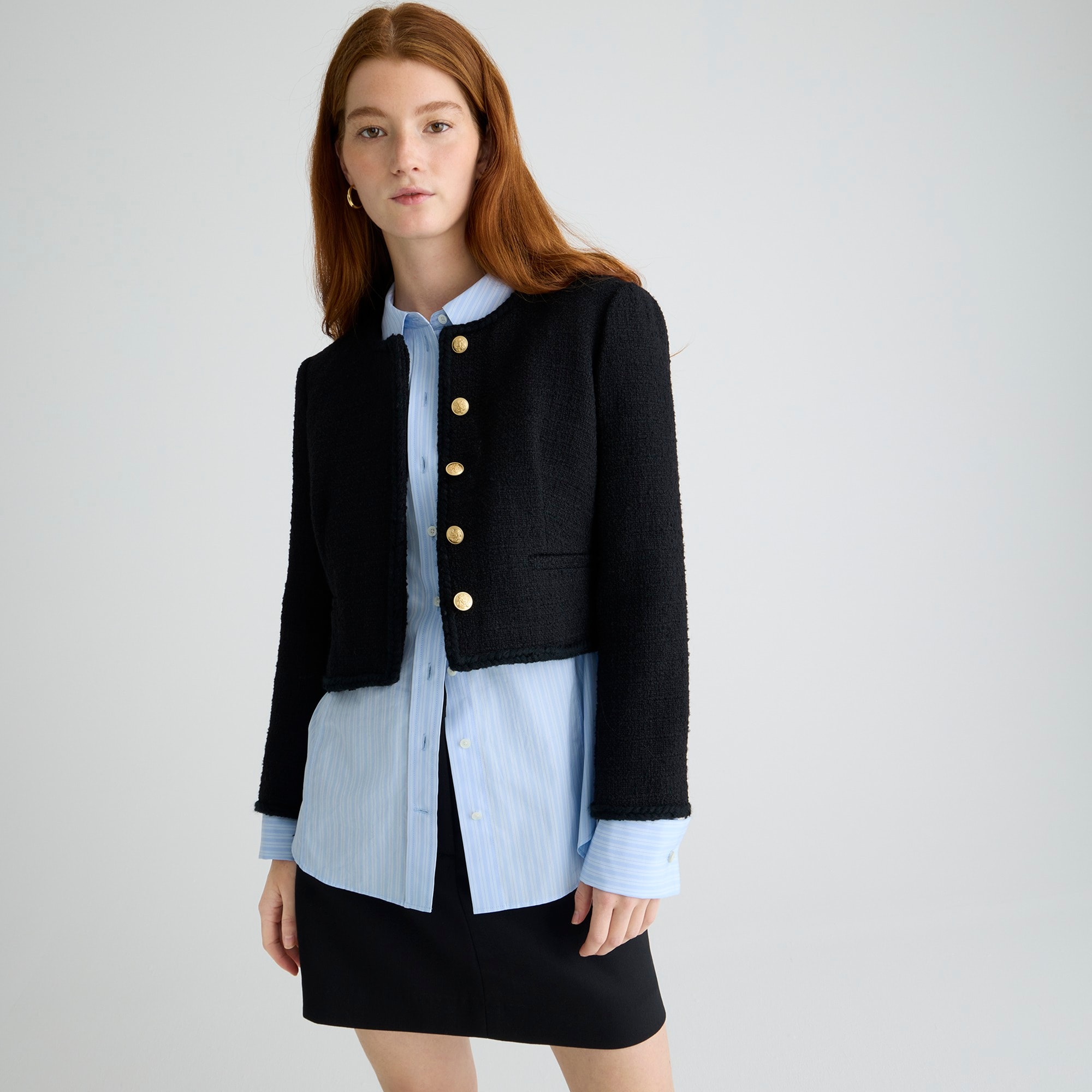 J.Crew: Louisa Lady Jacket In Maritime Tweed For Women