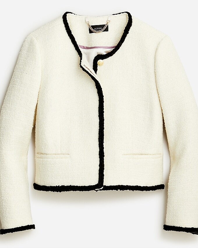 j.crew: louisa lady jacket in maritime tweed for women, right side, view zoomed