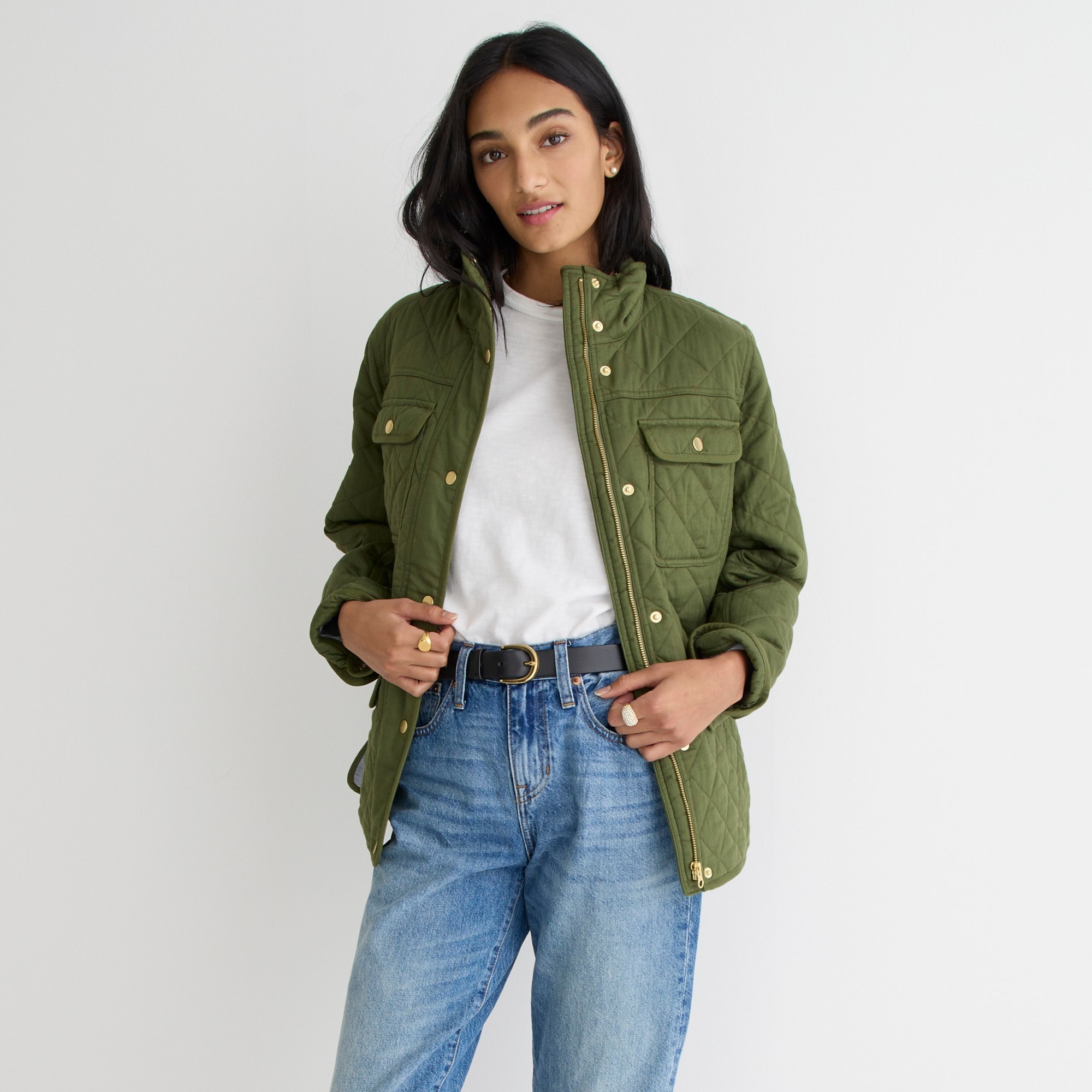 j.crew: new quilted downtown field jacket for women