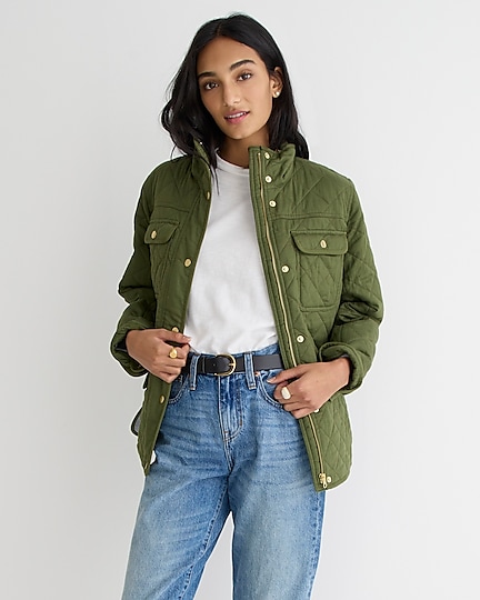 j.crew: new quilted downtown field jacket for women