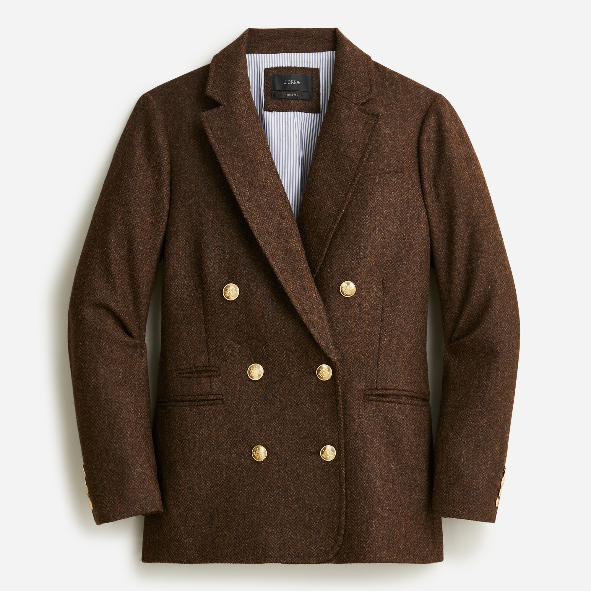 Bristol blazer in chocolate herringbone wool