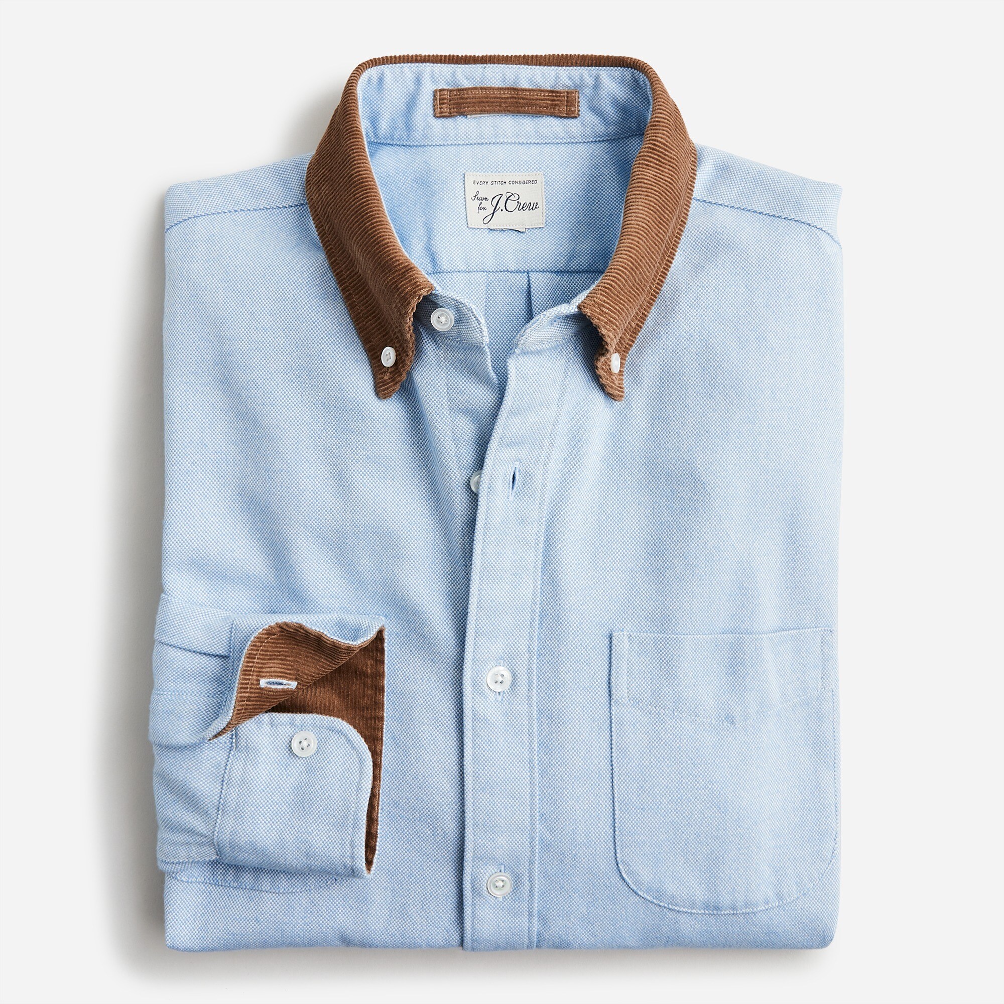 J.Crew Corduroycollar Shirt In Brushed Portuguese Cotton From Somelos For Men