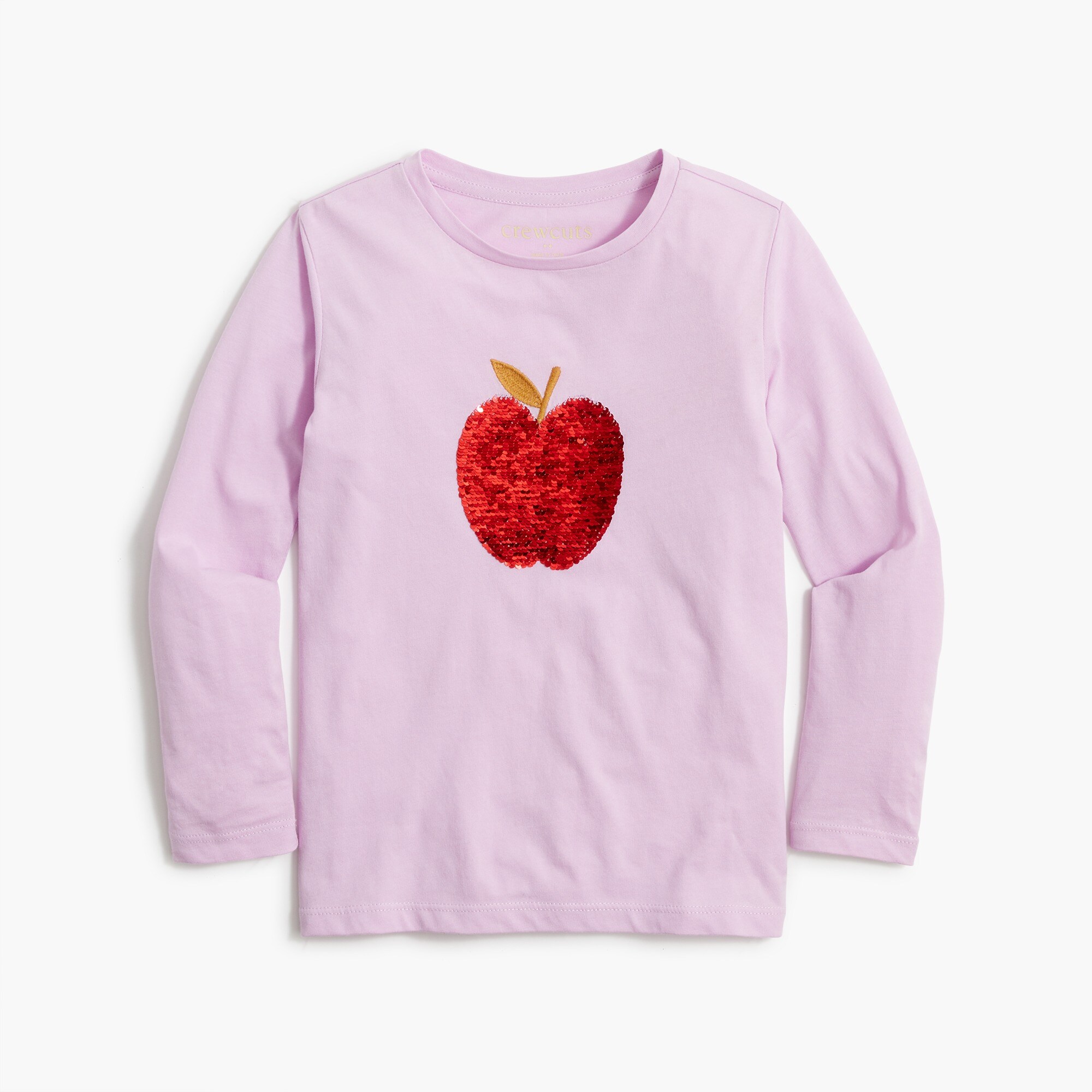 Girls' sequin apple graphic tee
