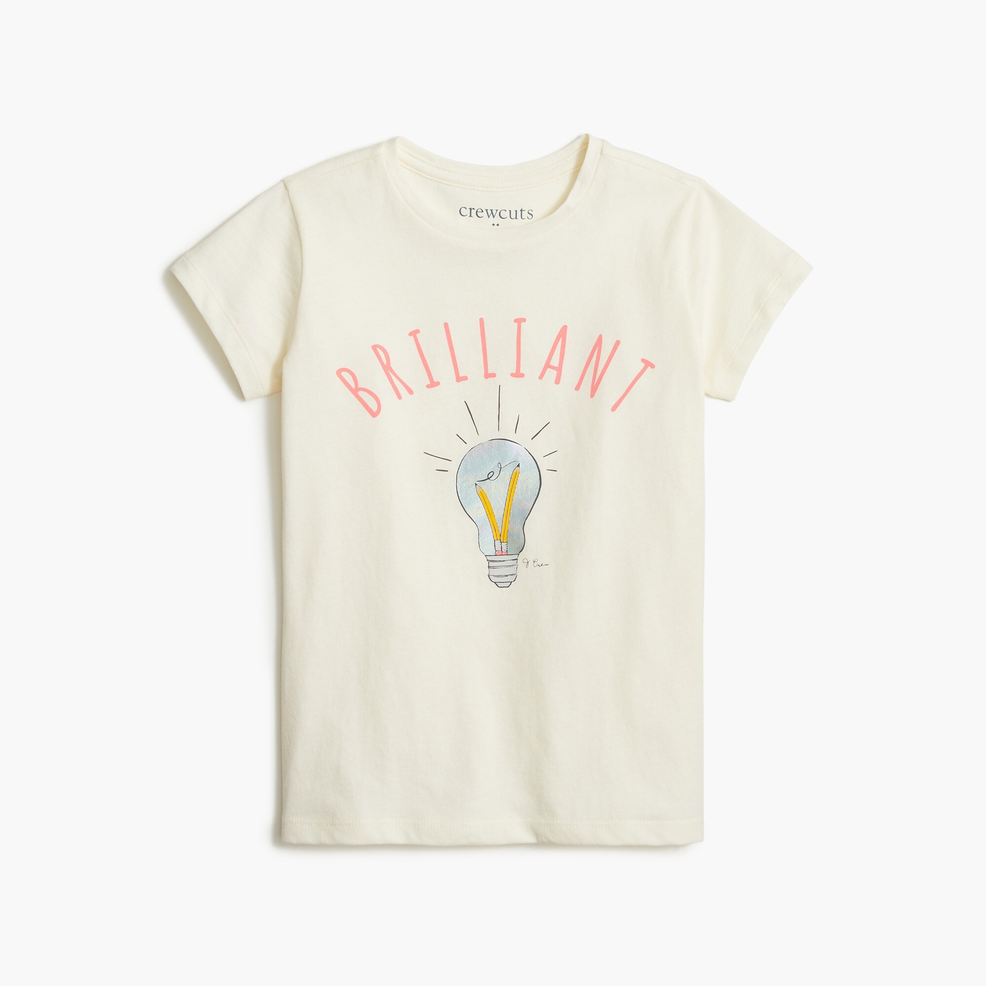Girls' light bulb graphic tee