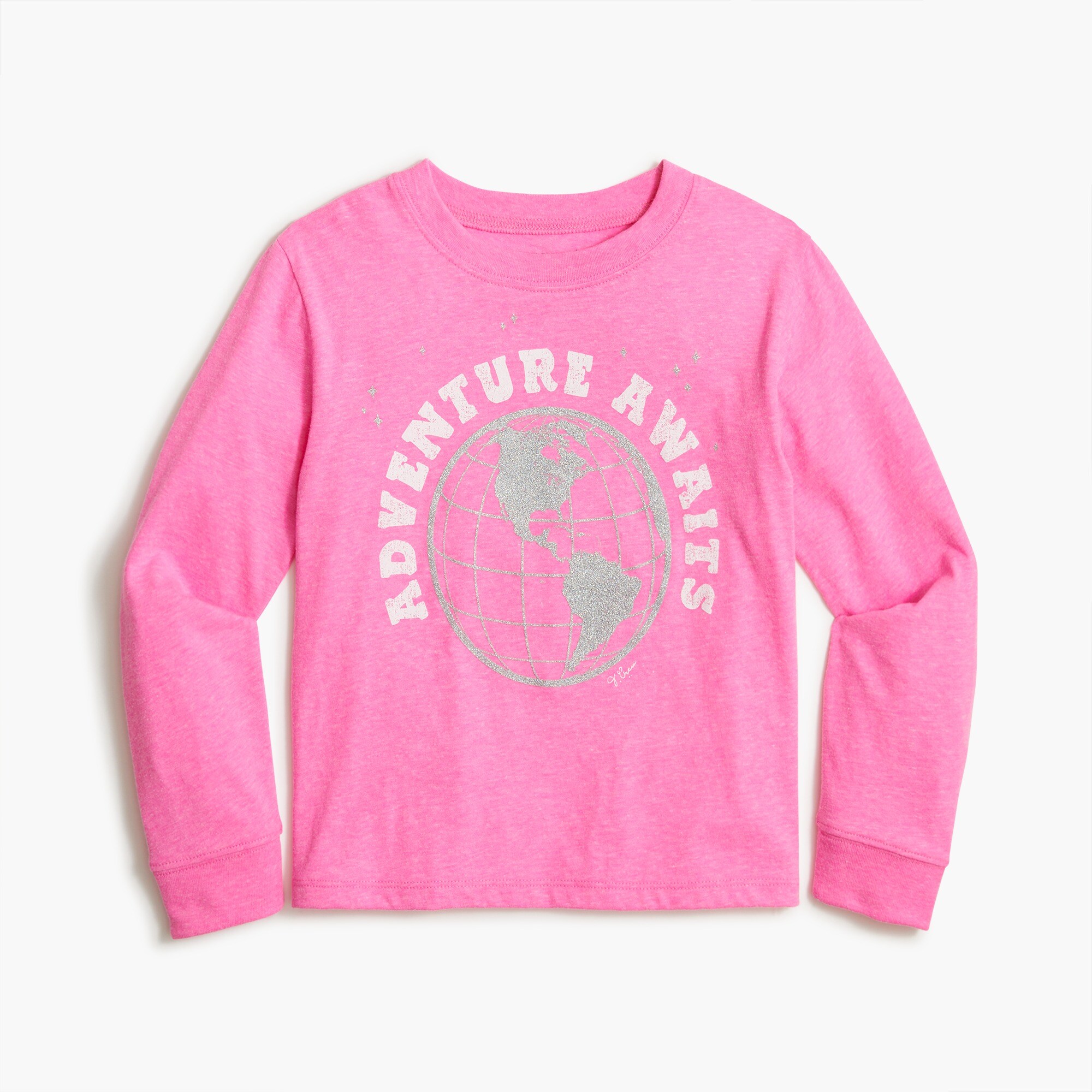 girls' "adventure awaits" graphic tee for girls