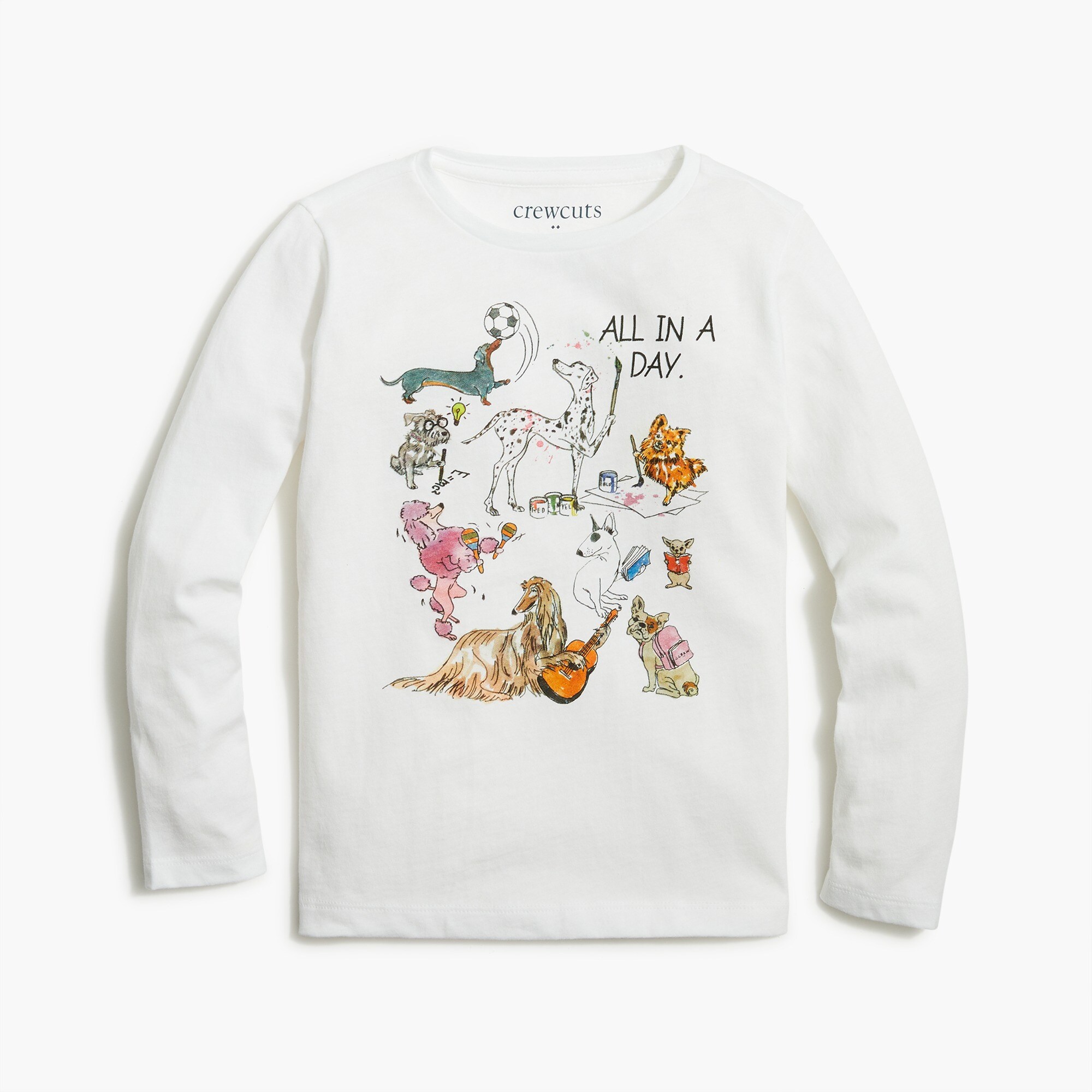 Girls' dogs graphic tee
