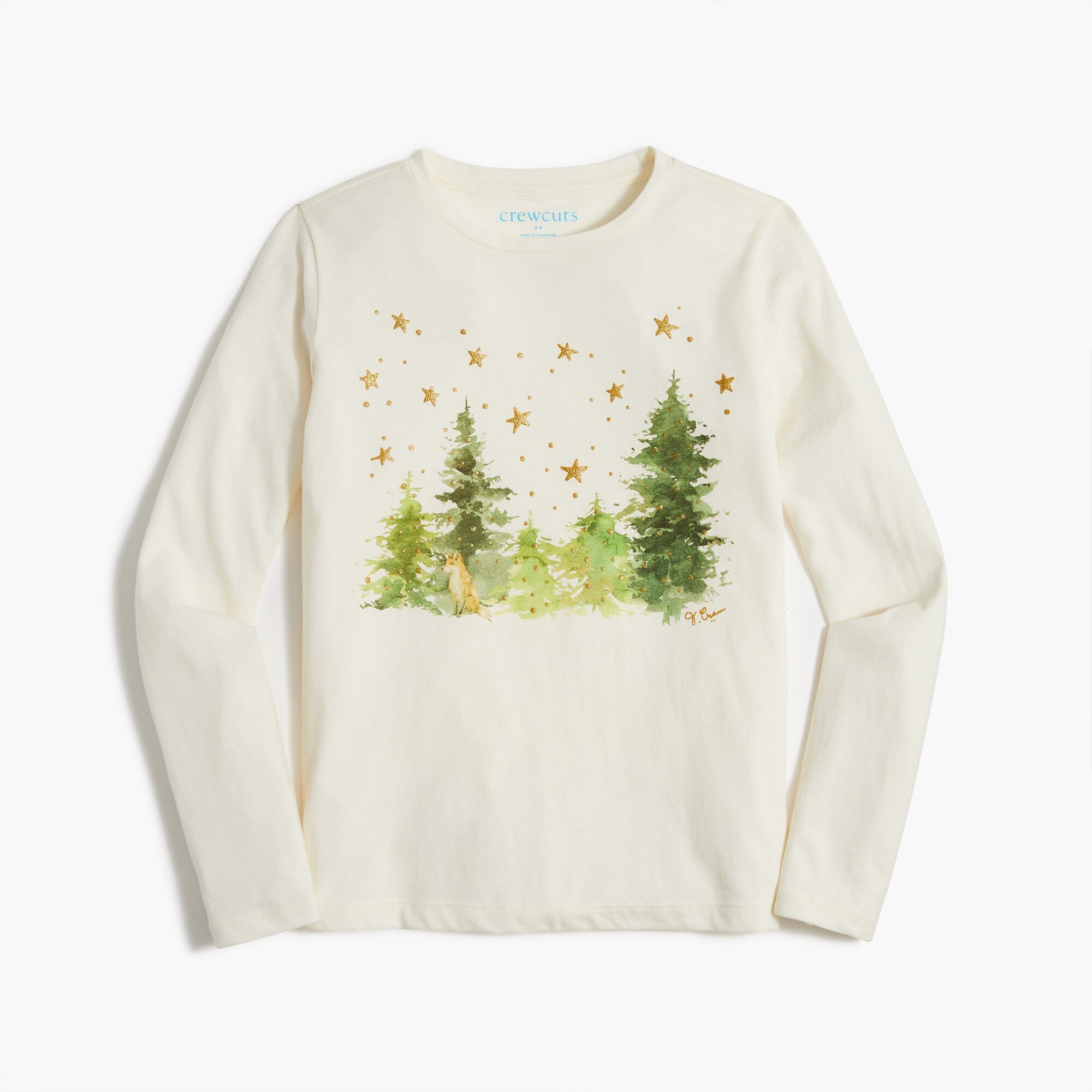 Girls' forest graphic tee