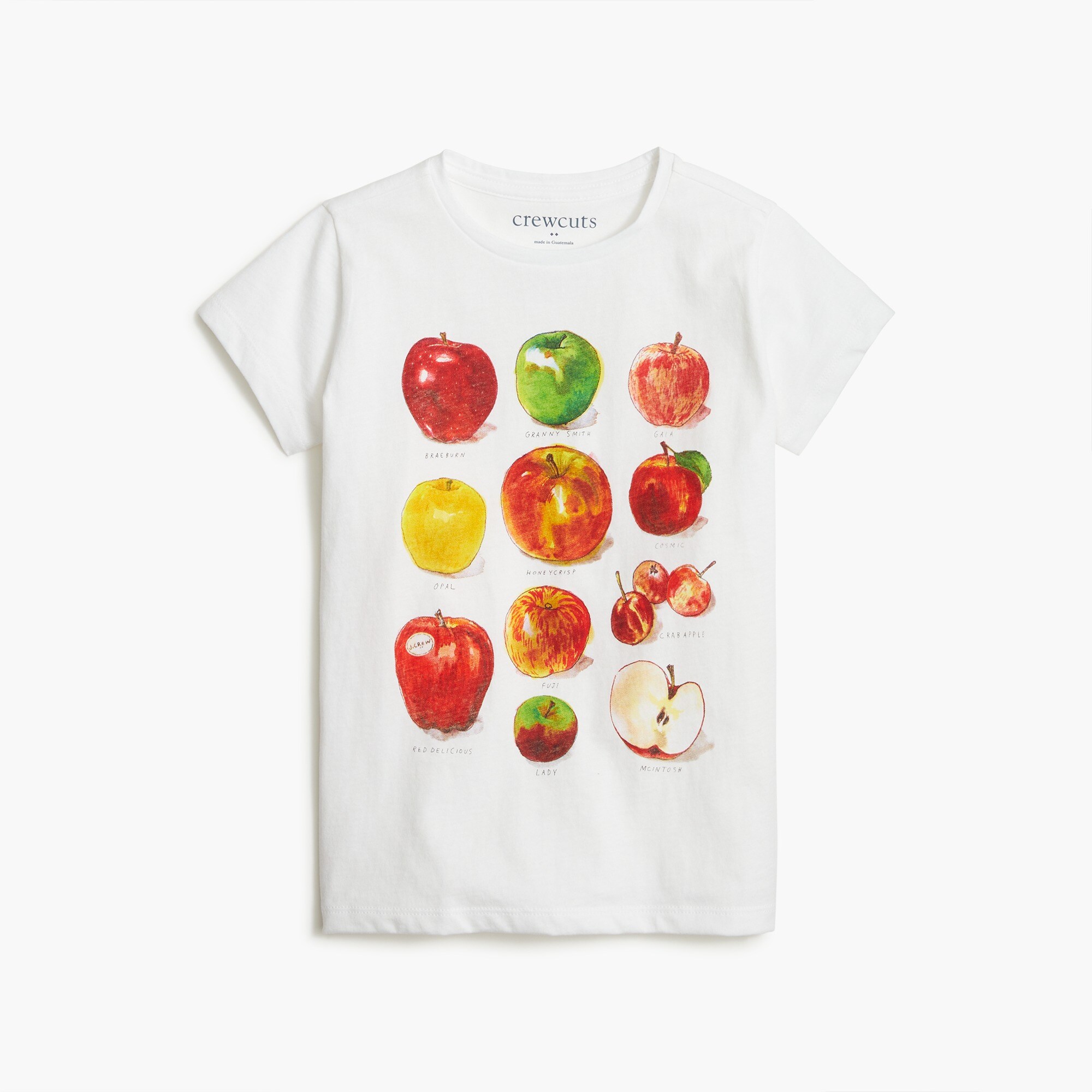 girls' apple graphic tee for girls