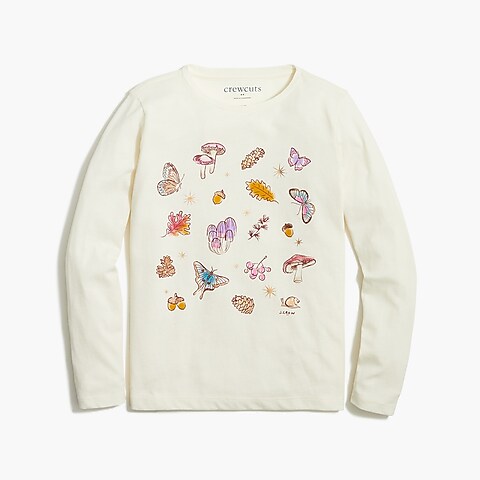girls Girls' butterfly graphic tee