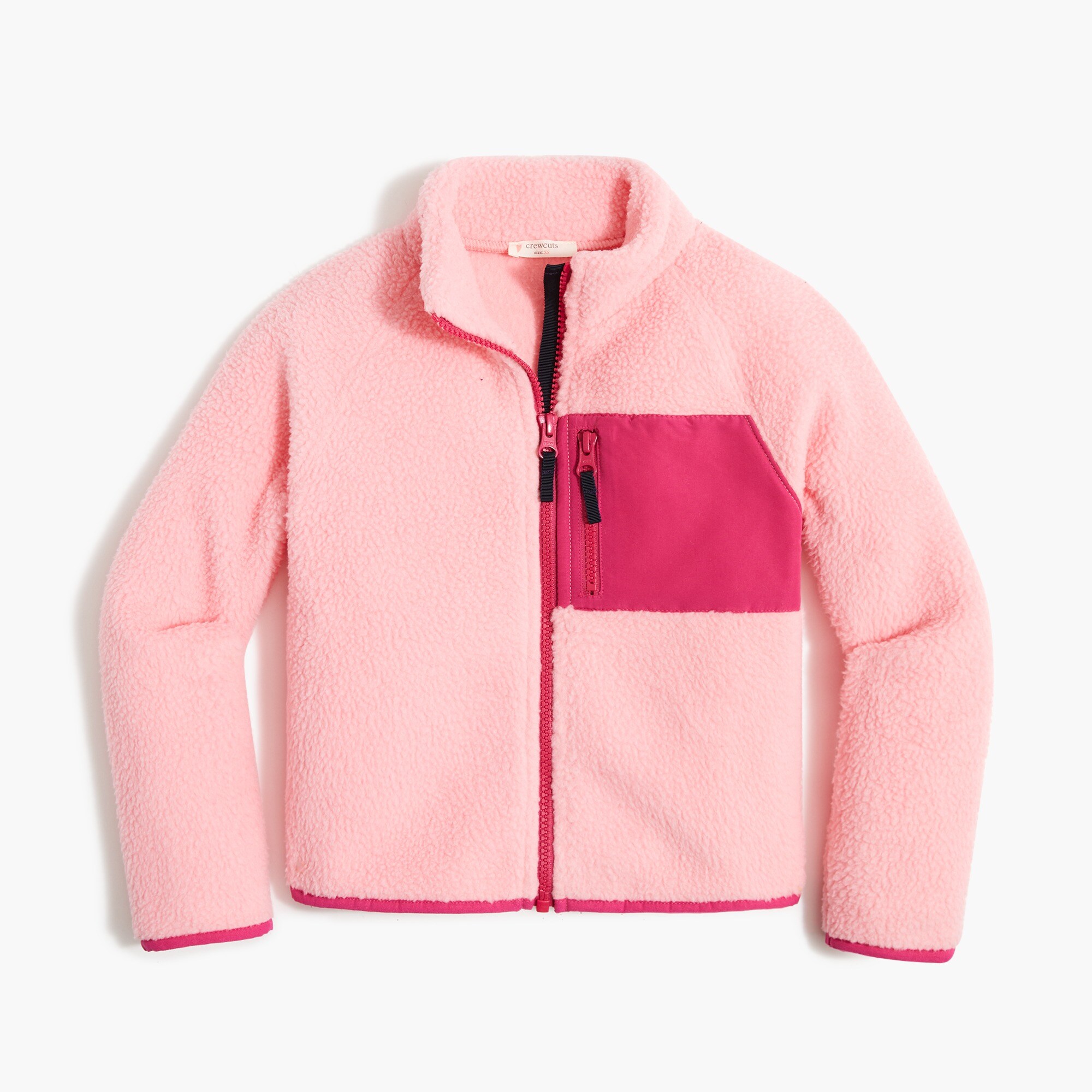 Girls' sherpa full-zip sweatshirt