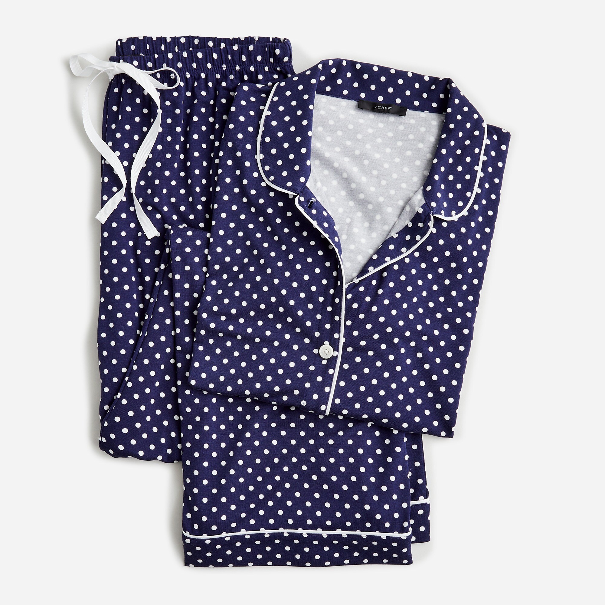 Eco dreamiest long-sleeve pajama set in dot