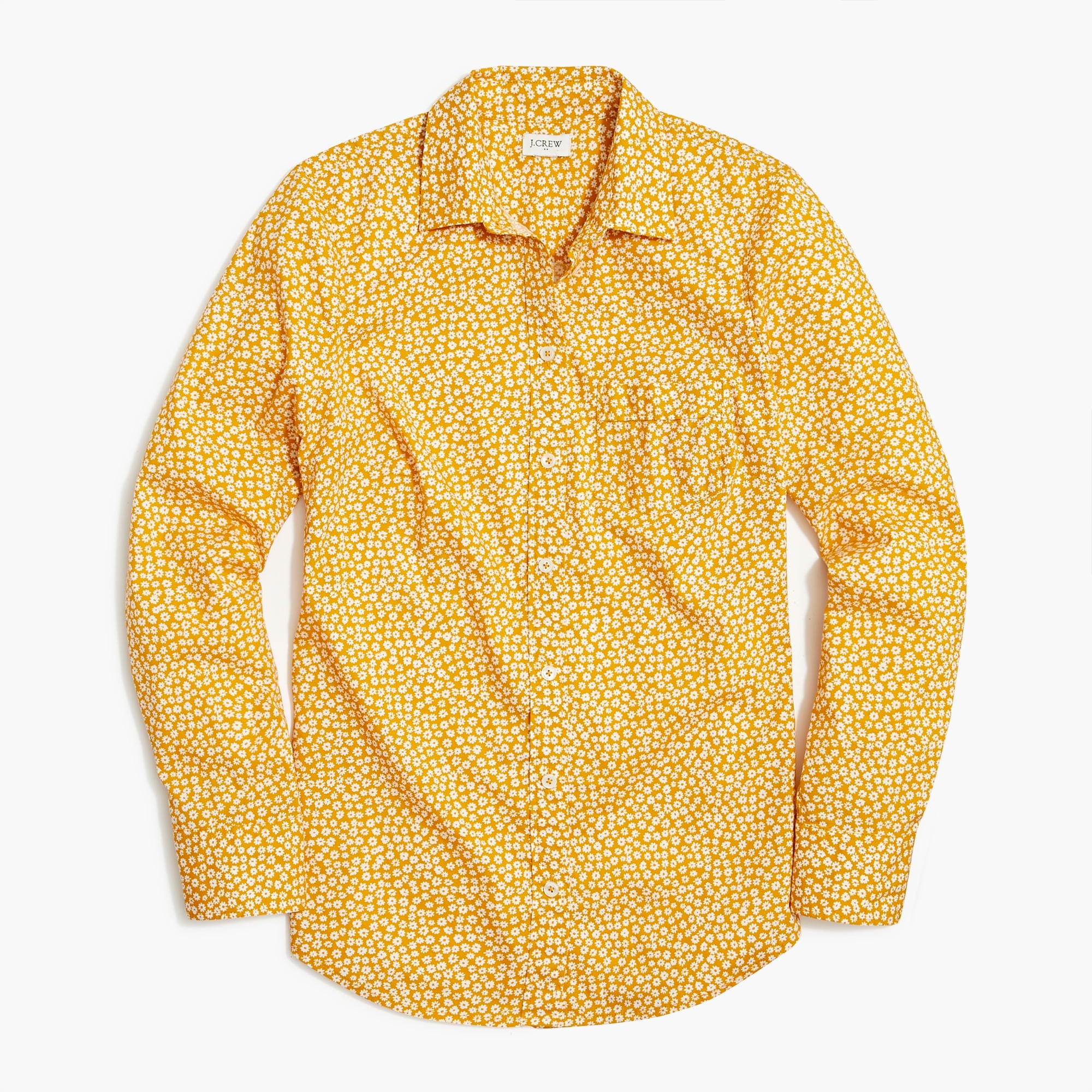 cotton-blend poplin shirt in signature fit for women