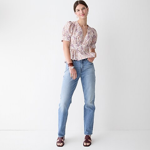 womens High-rise '90s classic straight jean in Hiker wash