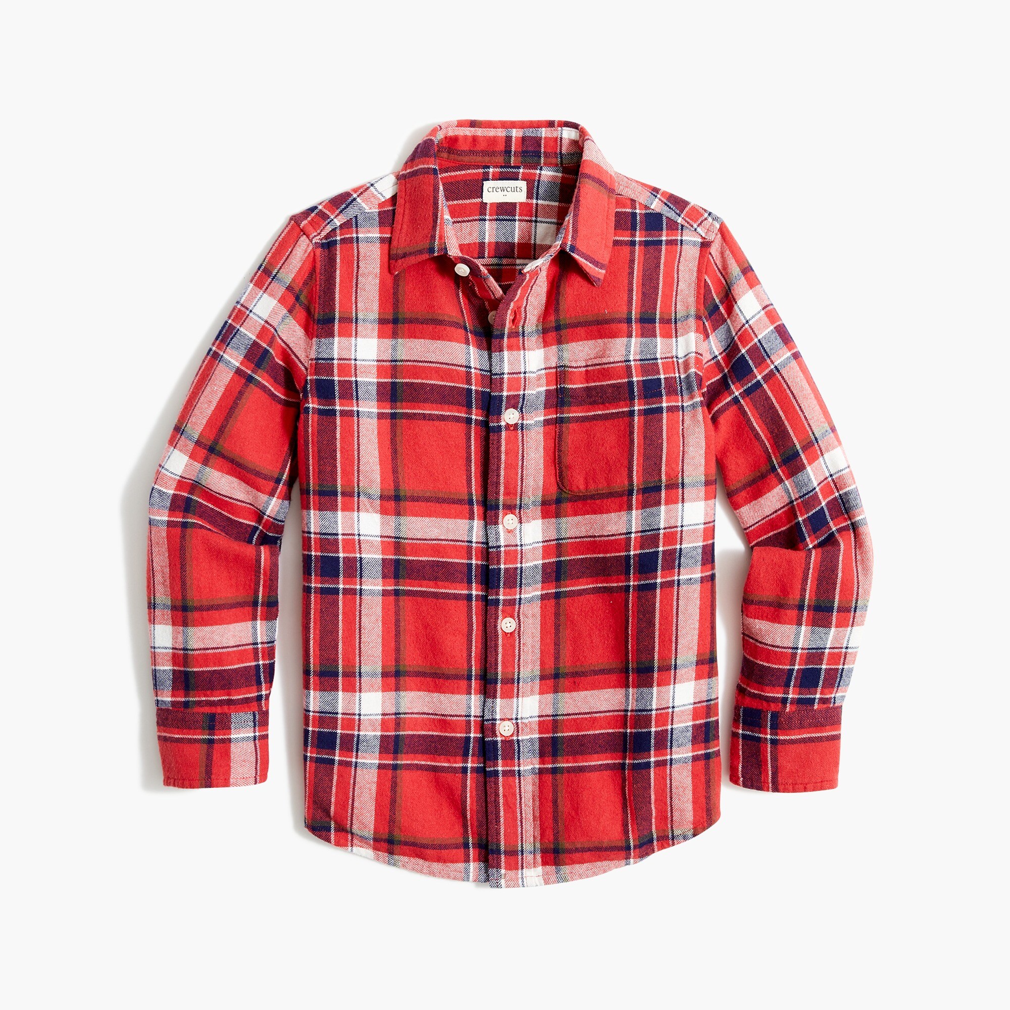 Boys' long-sleeve flannel shirt