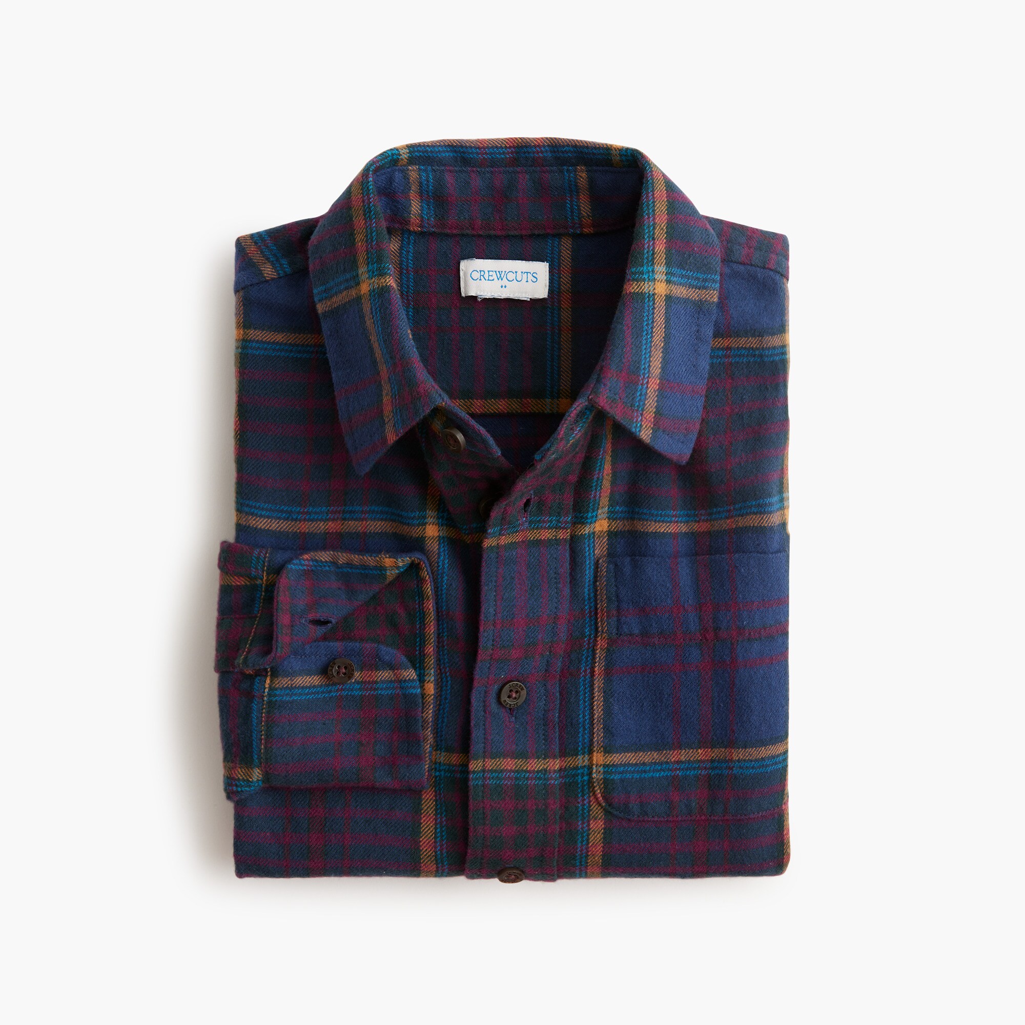  Boys' button-up flannel shirt