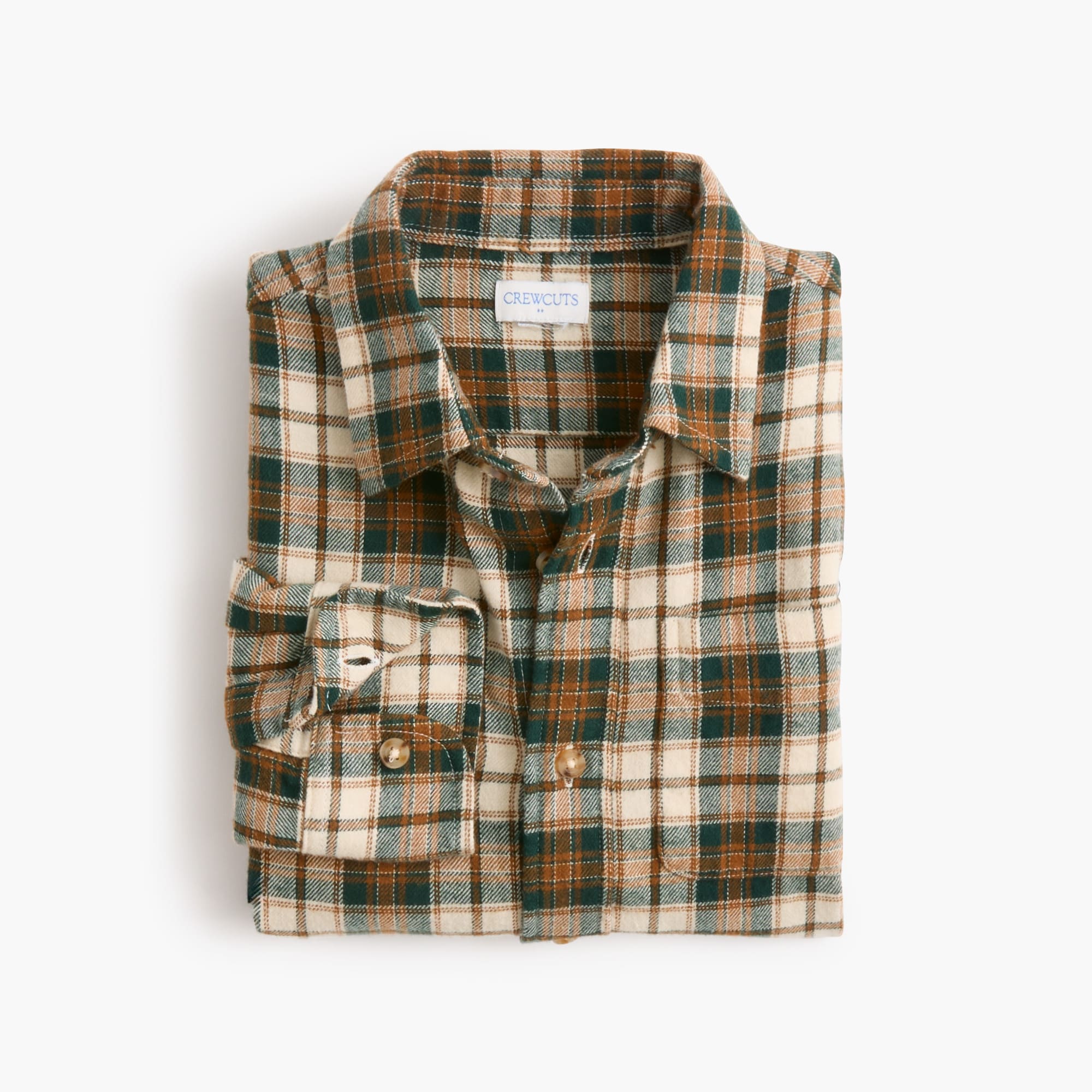 Boys' button-up flannel shirt