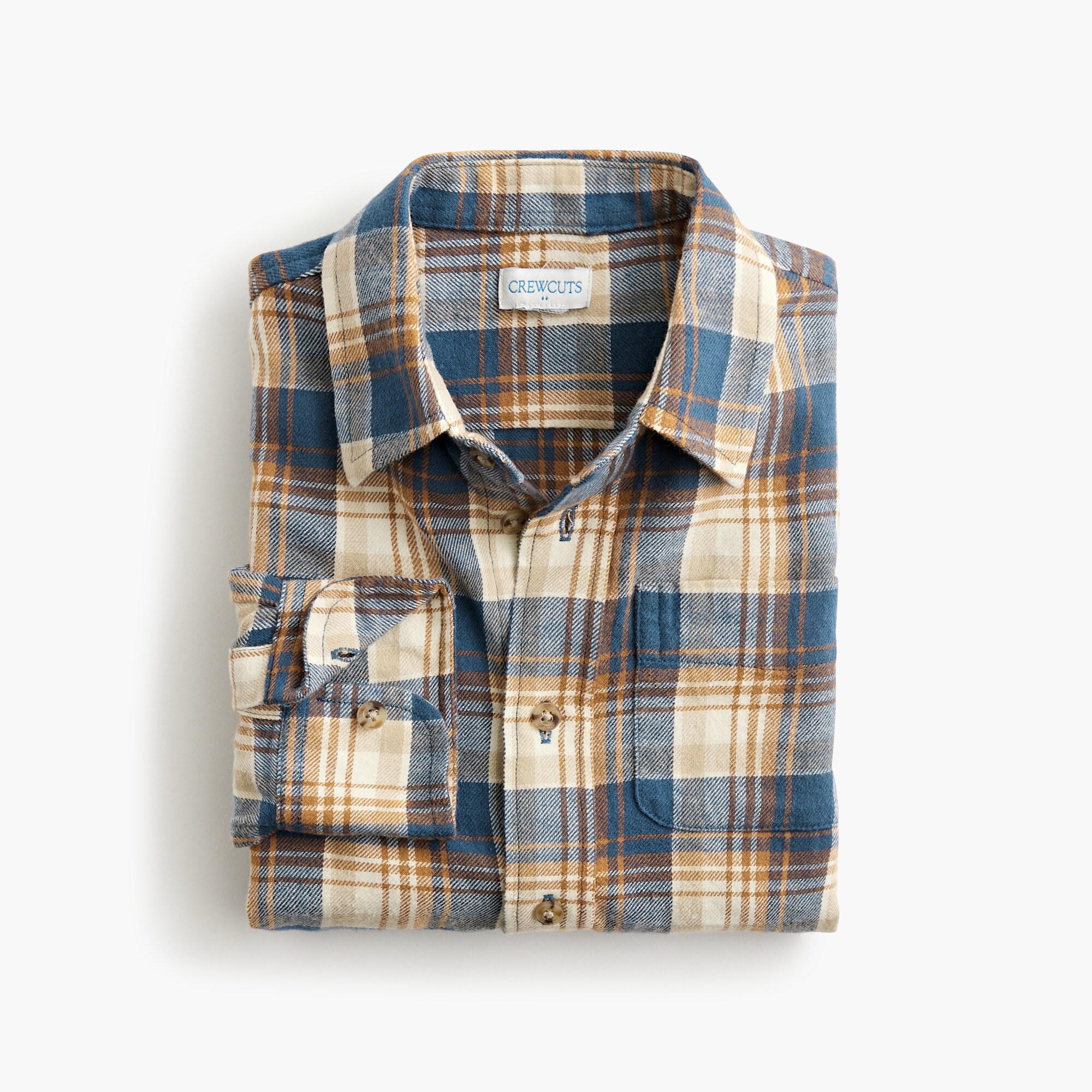 Boys' button-up flannel shirt