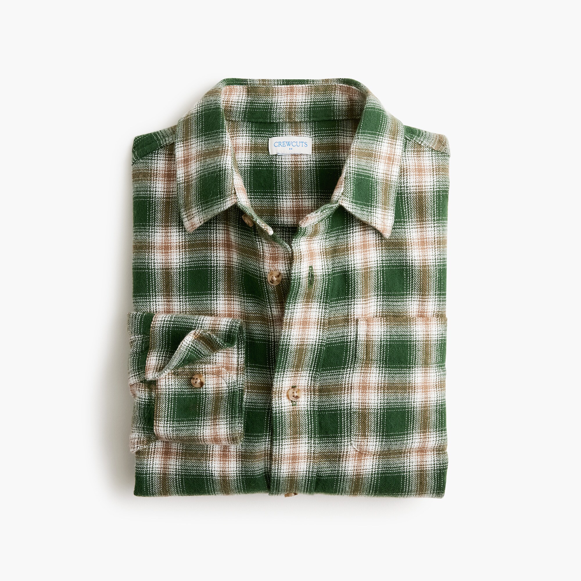  Boys' button-up flannel shirt