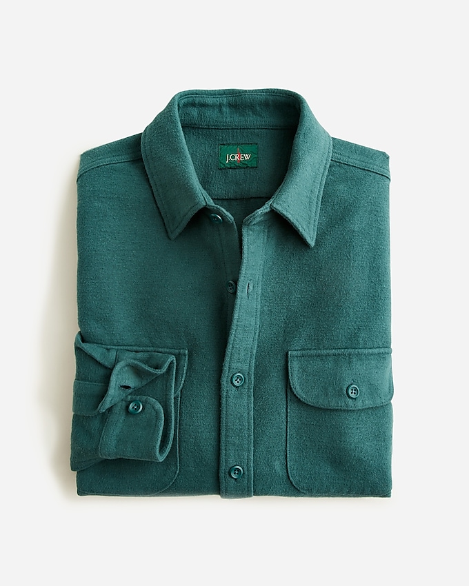 j.crew: heavyweight chamois workshirt for men, right side, view zoomed