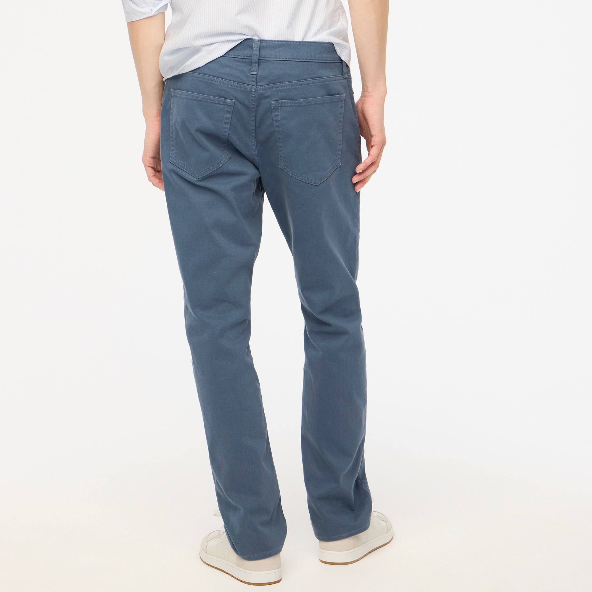 Slim-fit garment-dyed five-pocket pant