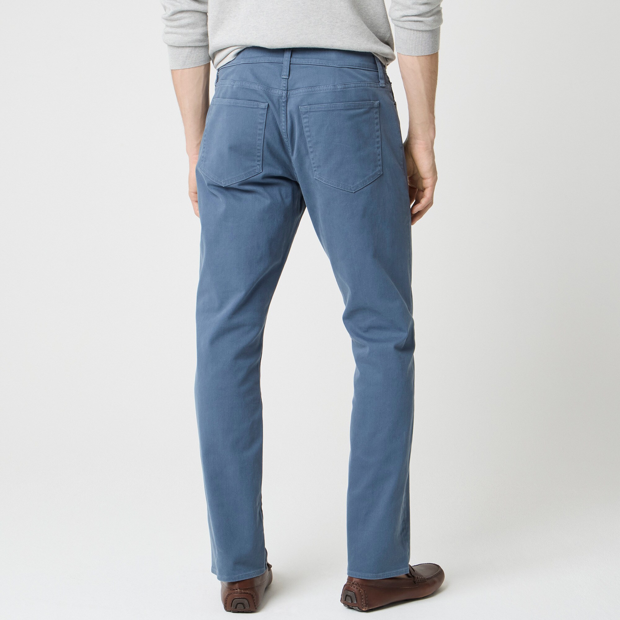 Slim-fit garment-dyed five-pocket pant