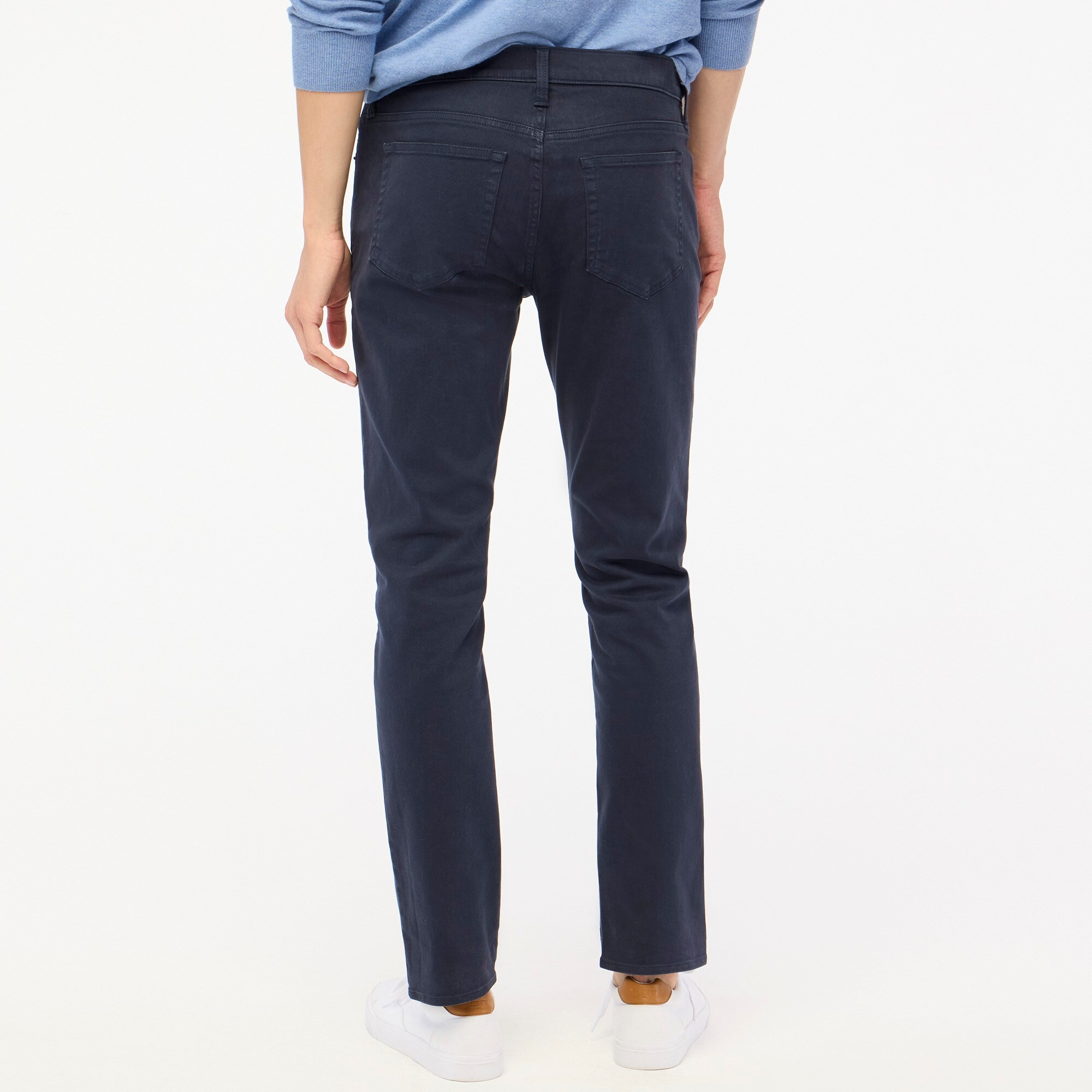 Slim-fit garment-dyed five-pocket pant