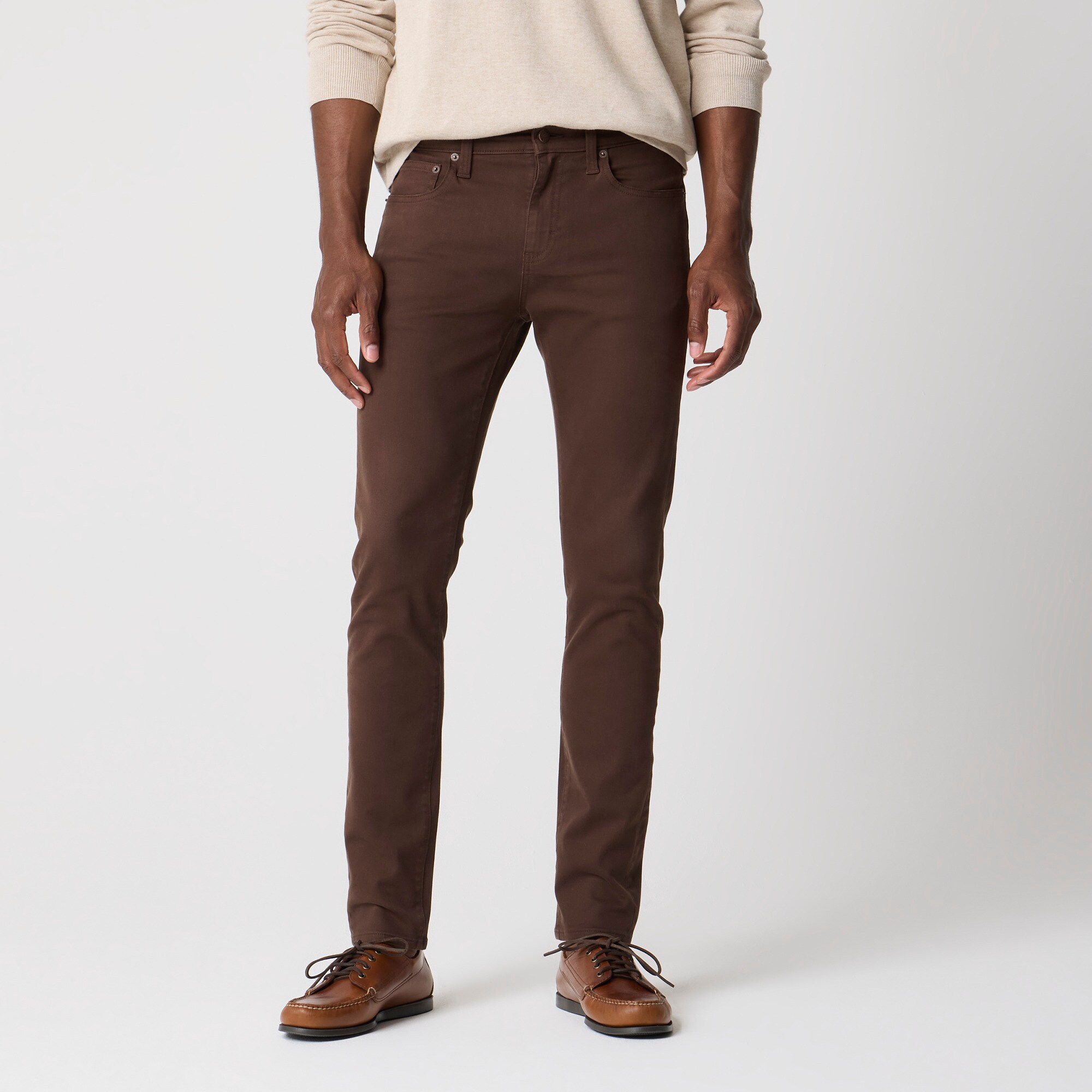 Slim-fit garment-dyed five-pocket pant