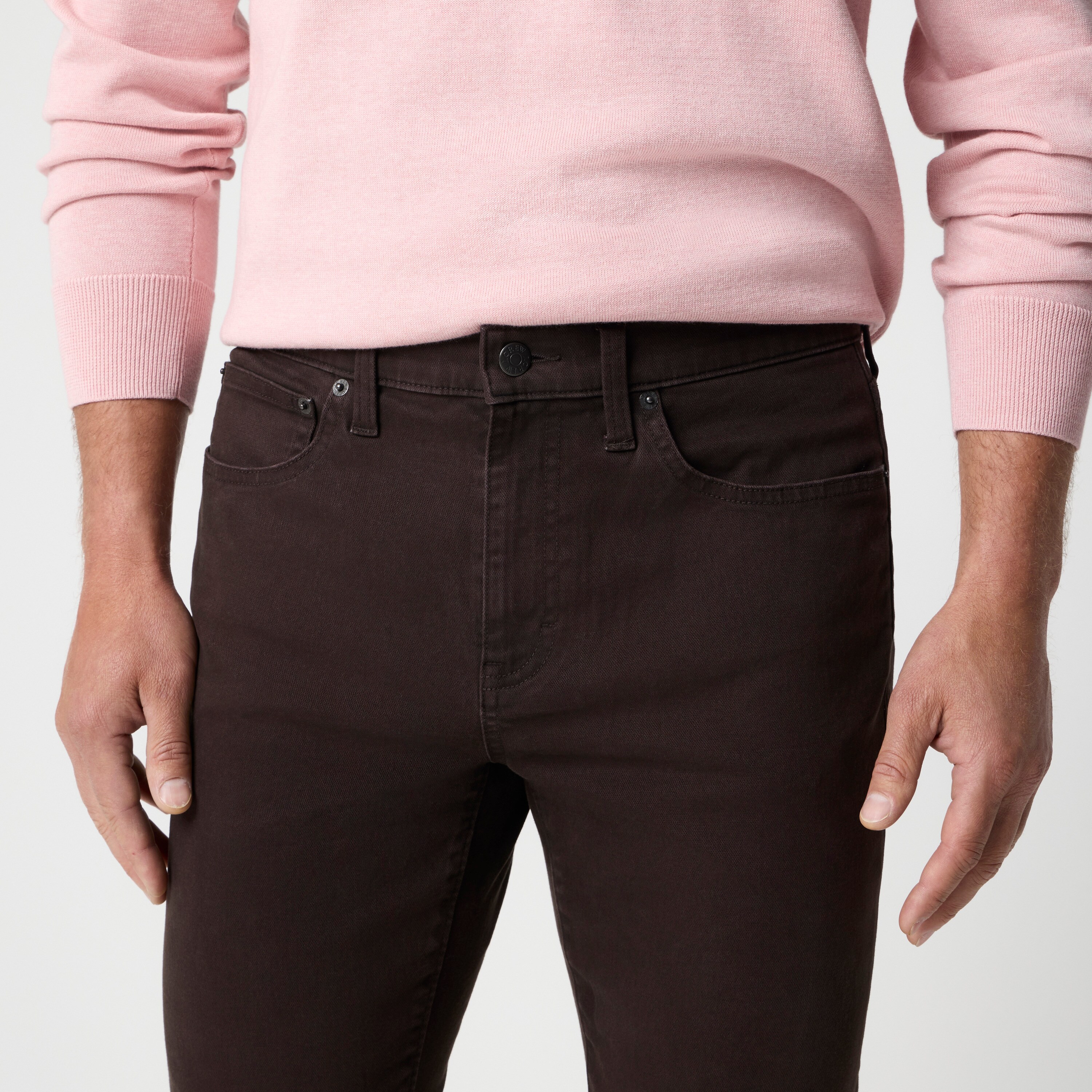 Slim-fit garment-dyed five-pocket jean
