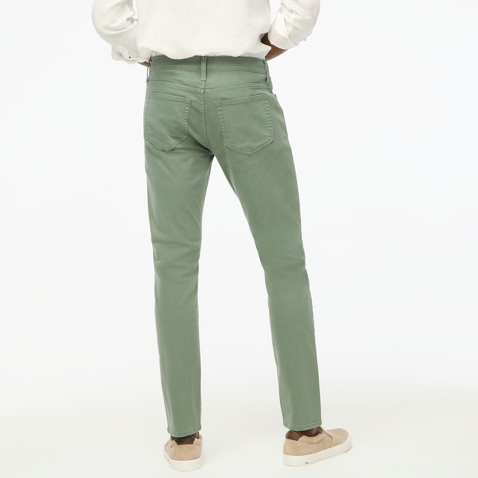 Slim-fit garment-dyed five-pocket pant