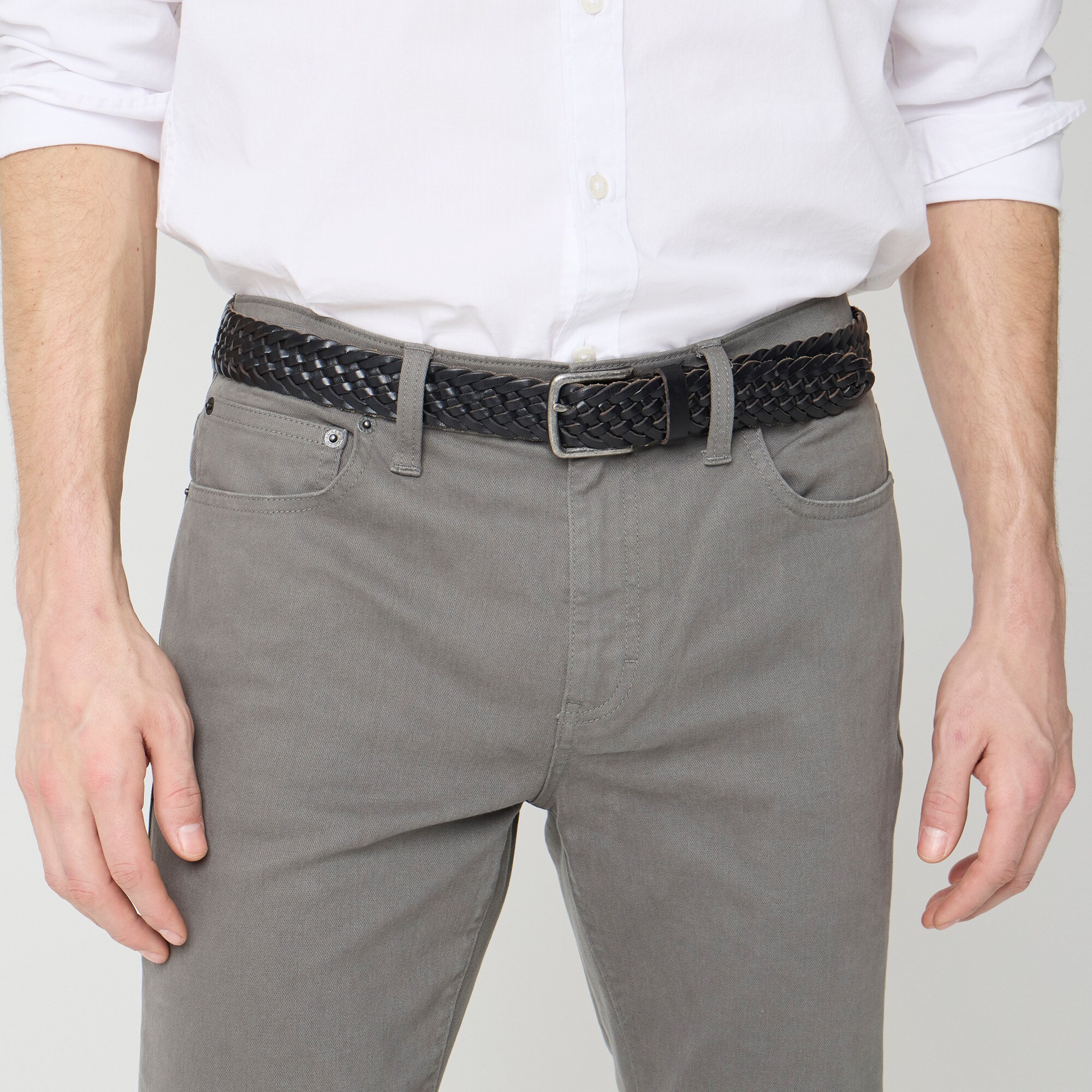 Slim-fit garment-dyed five-pocket pant