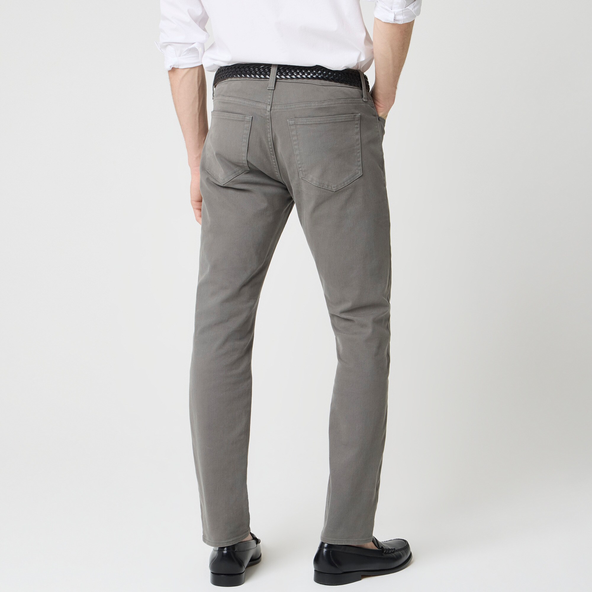 Slim-fit garment-dyed five-pocket pant