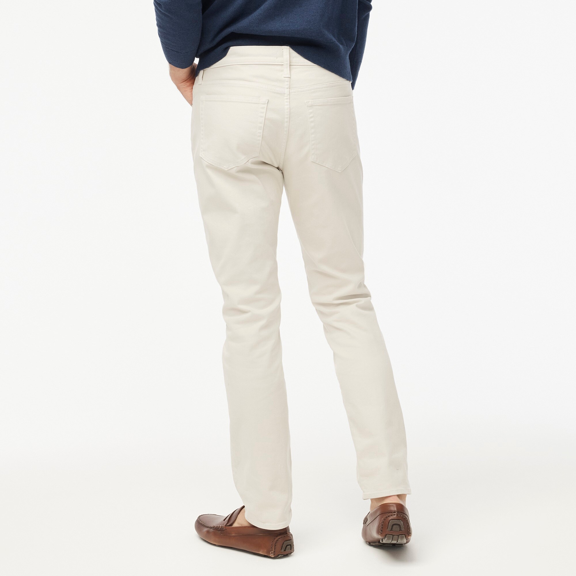Slim-fit garment-dyed five-pocket pant
