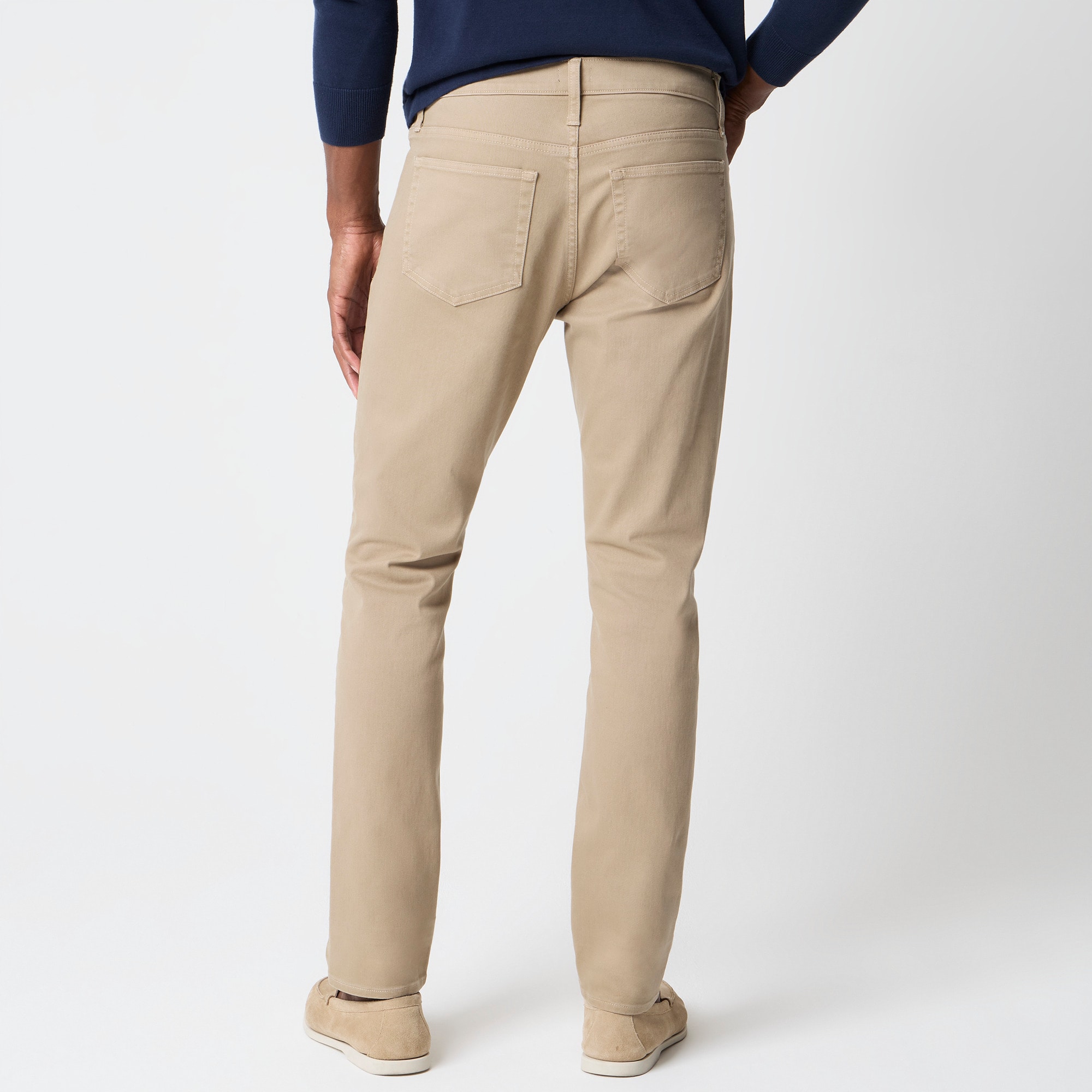 Slim-fit garment-dyed five-pocket pant