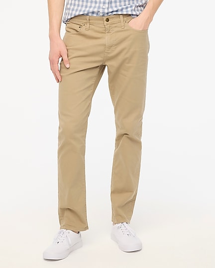 factory: slim-fit garment-dyed five-pocket pant for men