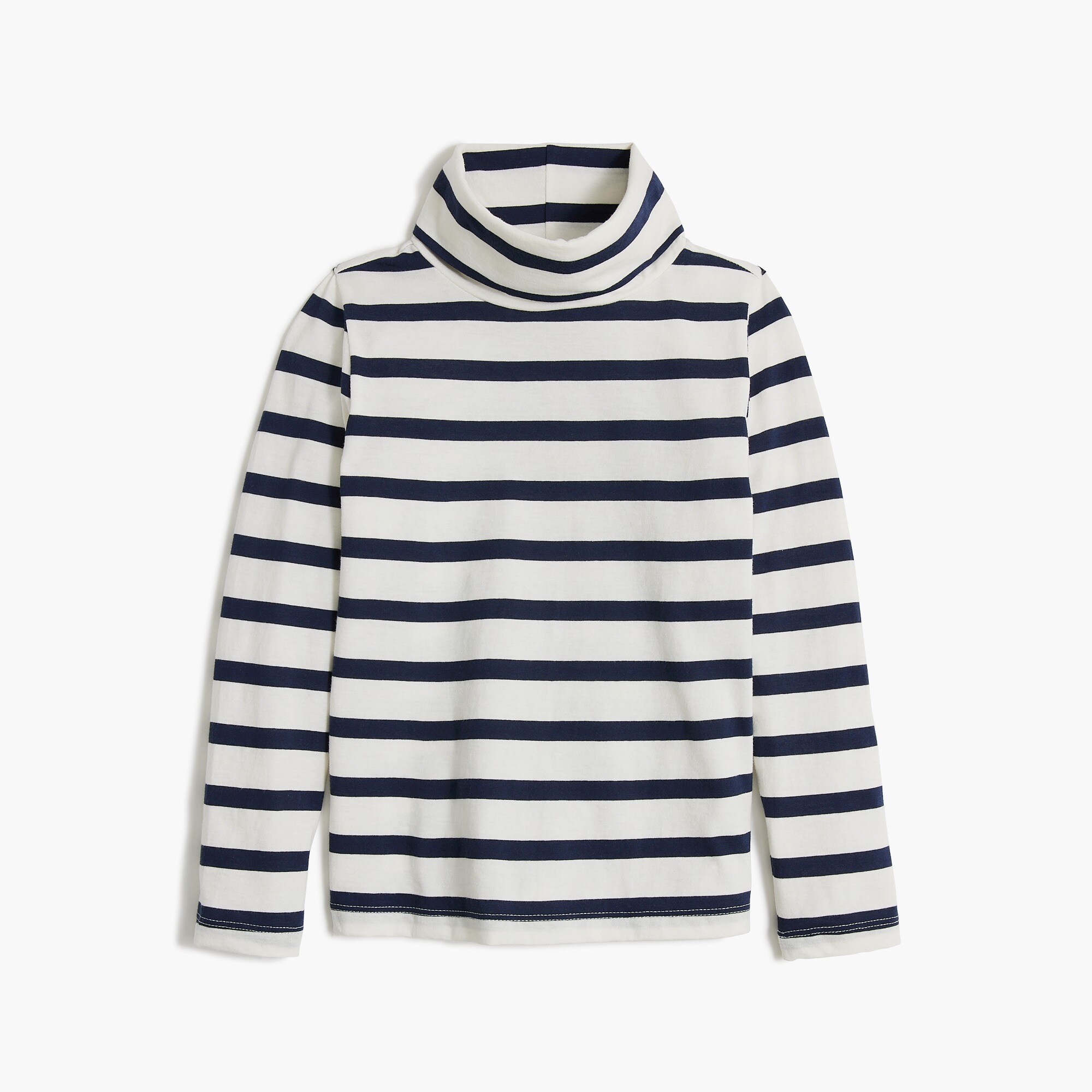 Girls' striped turtleneck