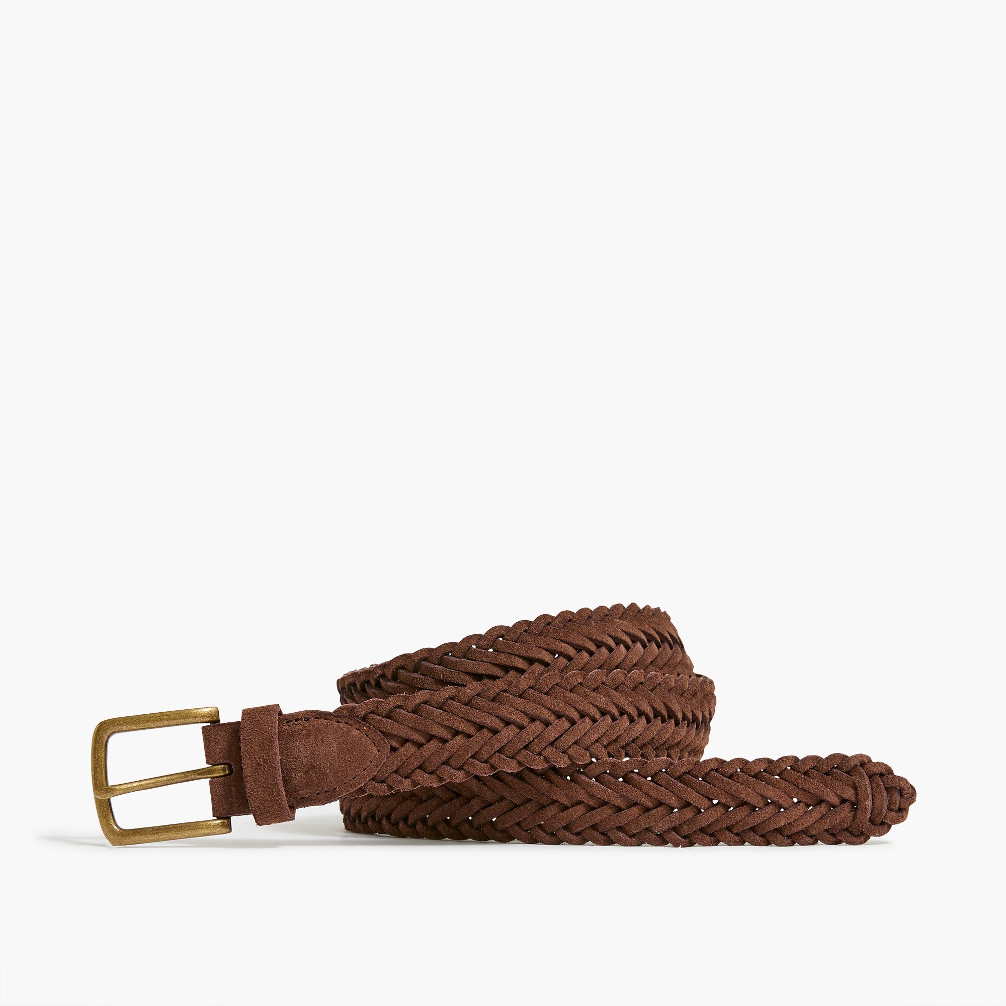 Marotta Brown Suede Braided Belt – Schoffa