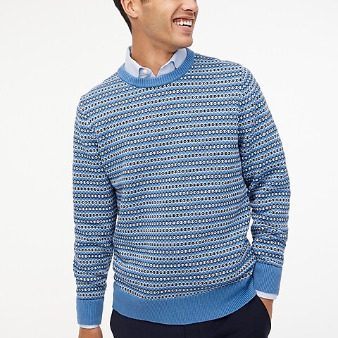 mens Fair Isle cotton sweater
