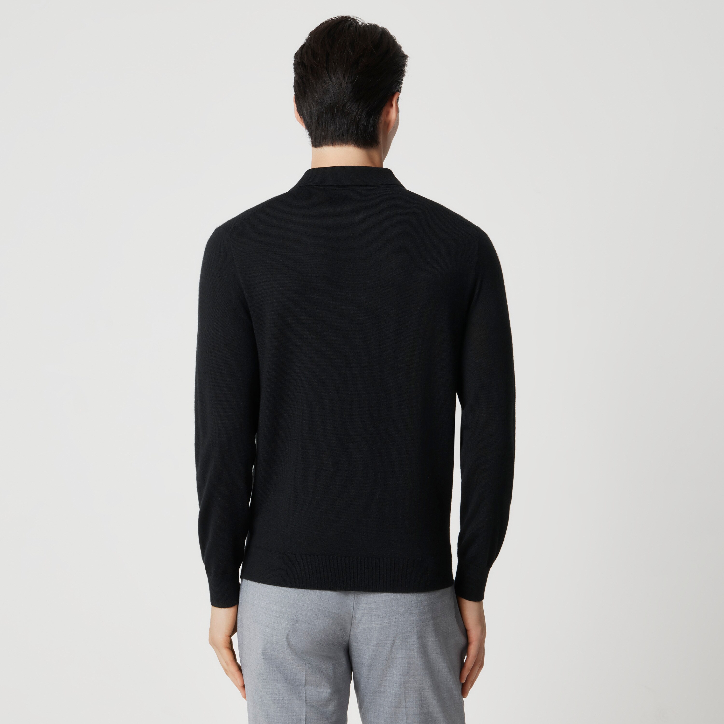 Merino wool-blend sweater-polo