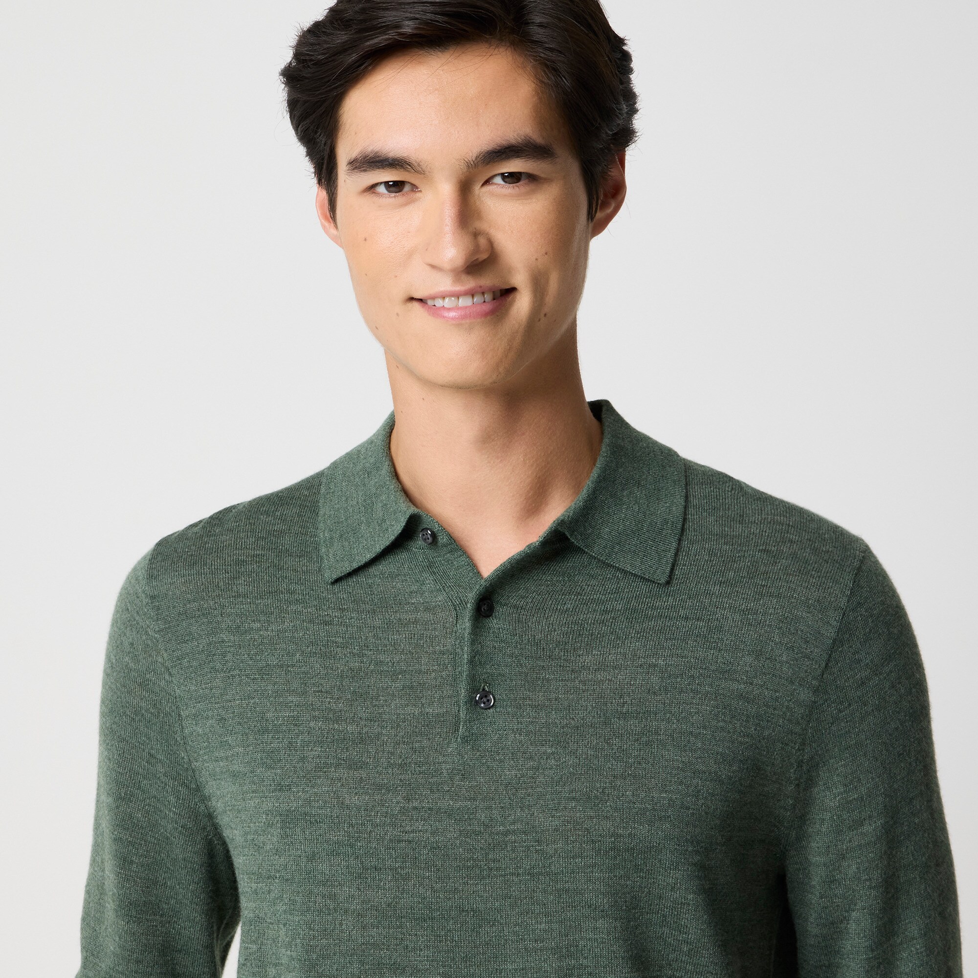 Merino wool-blend sweater-polo