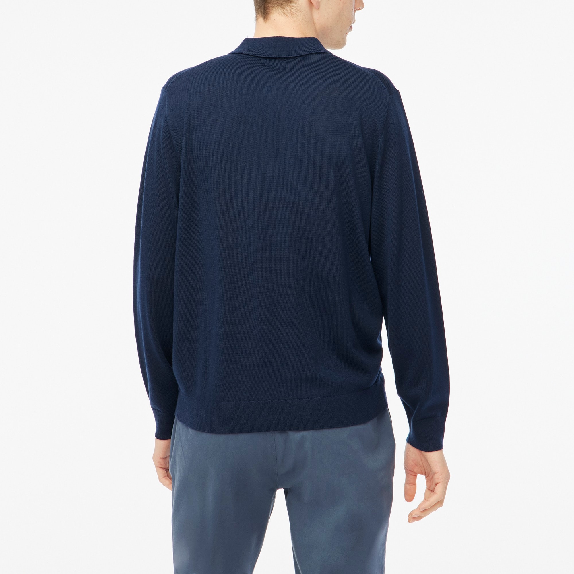 Merino wool-blend sweater-polo