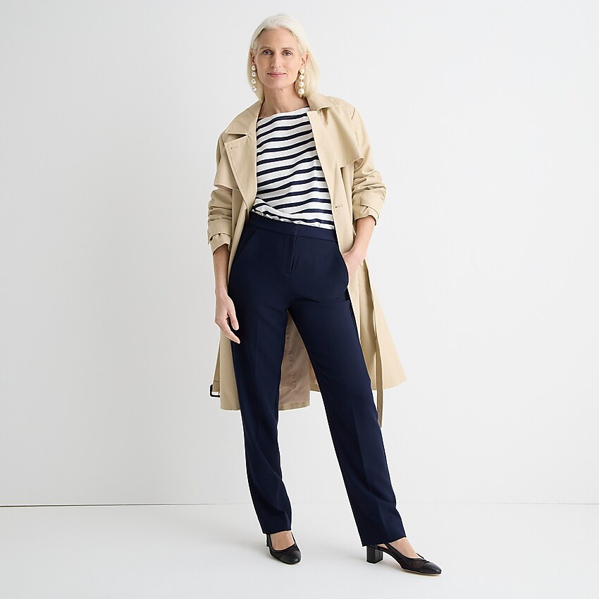 j.crew: kate straight-leg pant in four-season stretch for women, right side, view zoomed