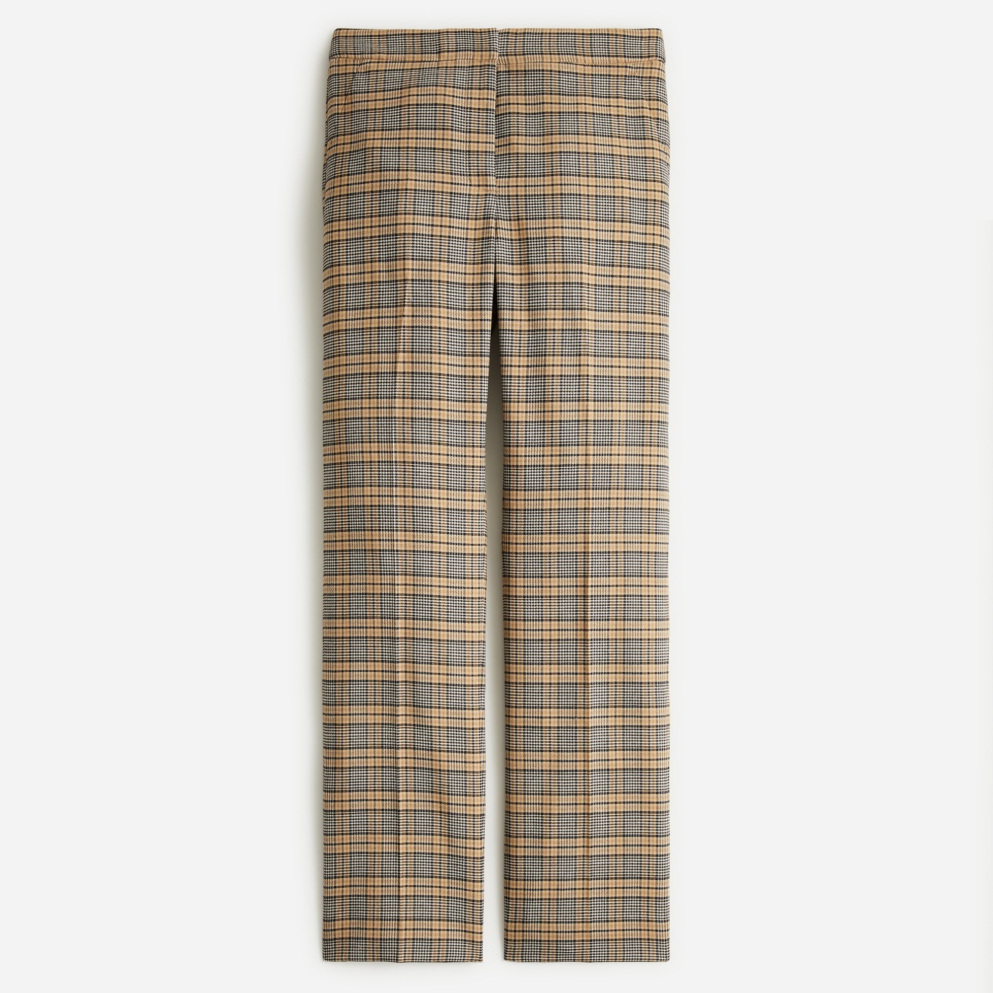 Kate straight-leg pant in Italian drapey plaid wool blend